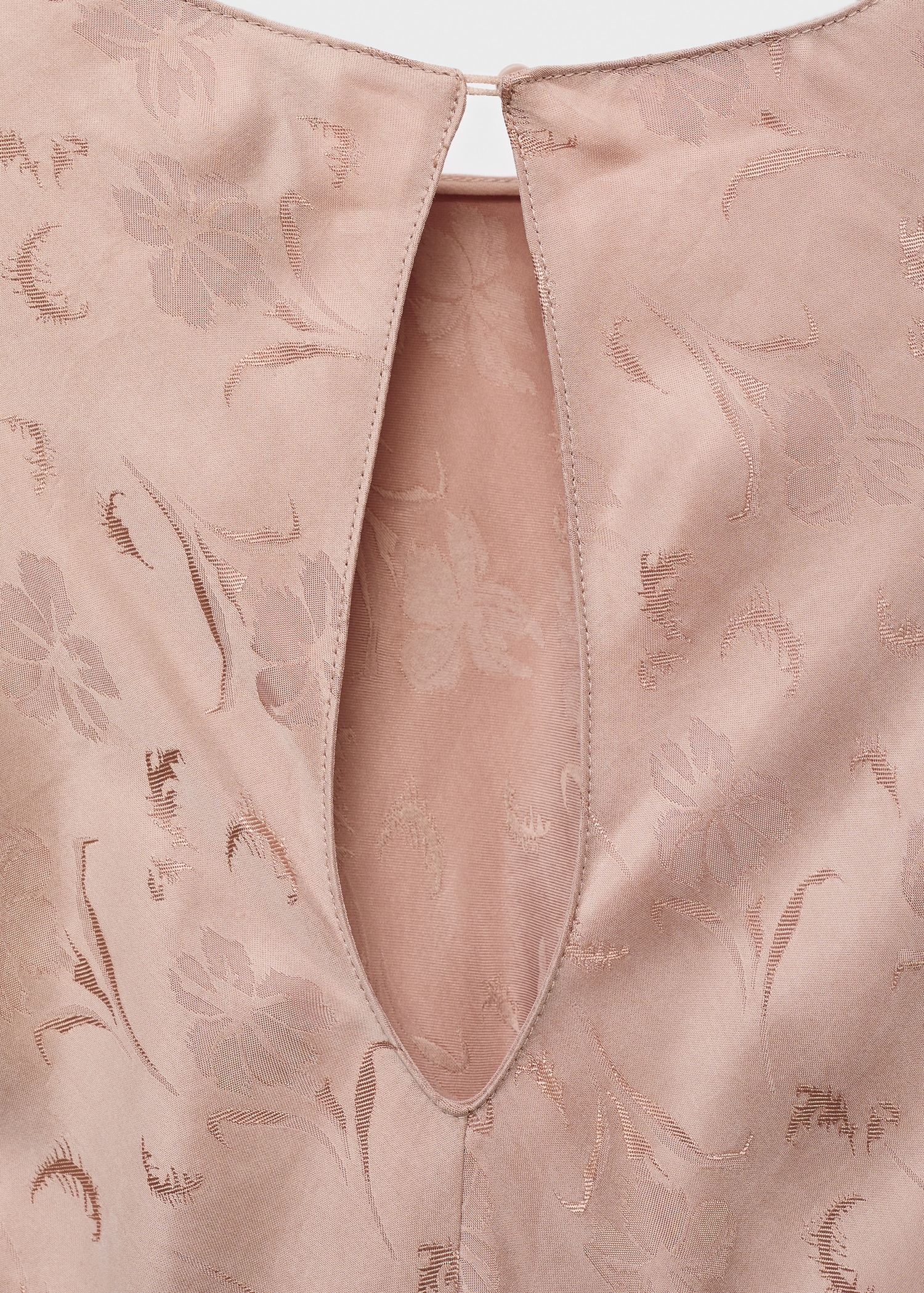 Satin floral jacquard dress - Details of the article 8