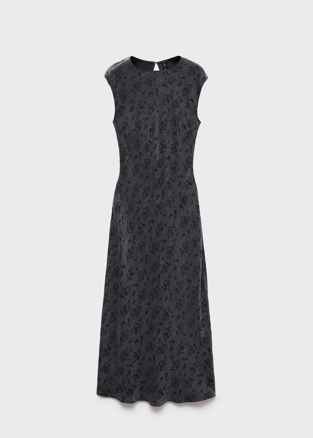 Satin floral jacquard dress