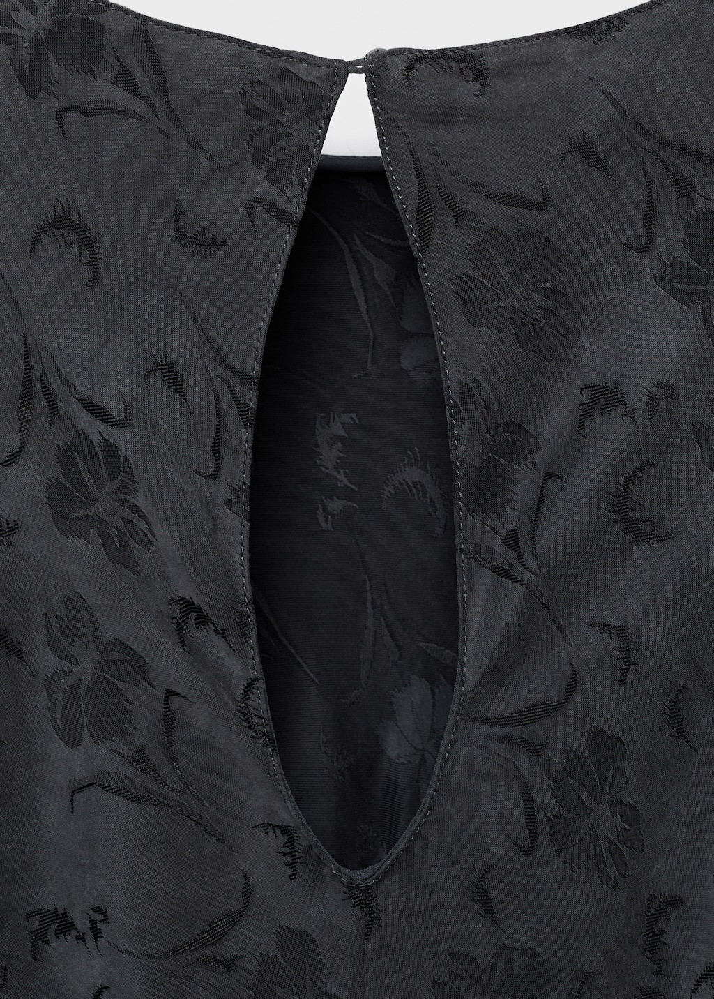 Satin floral jacquard dress