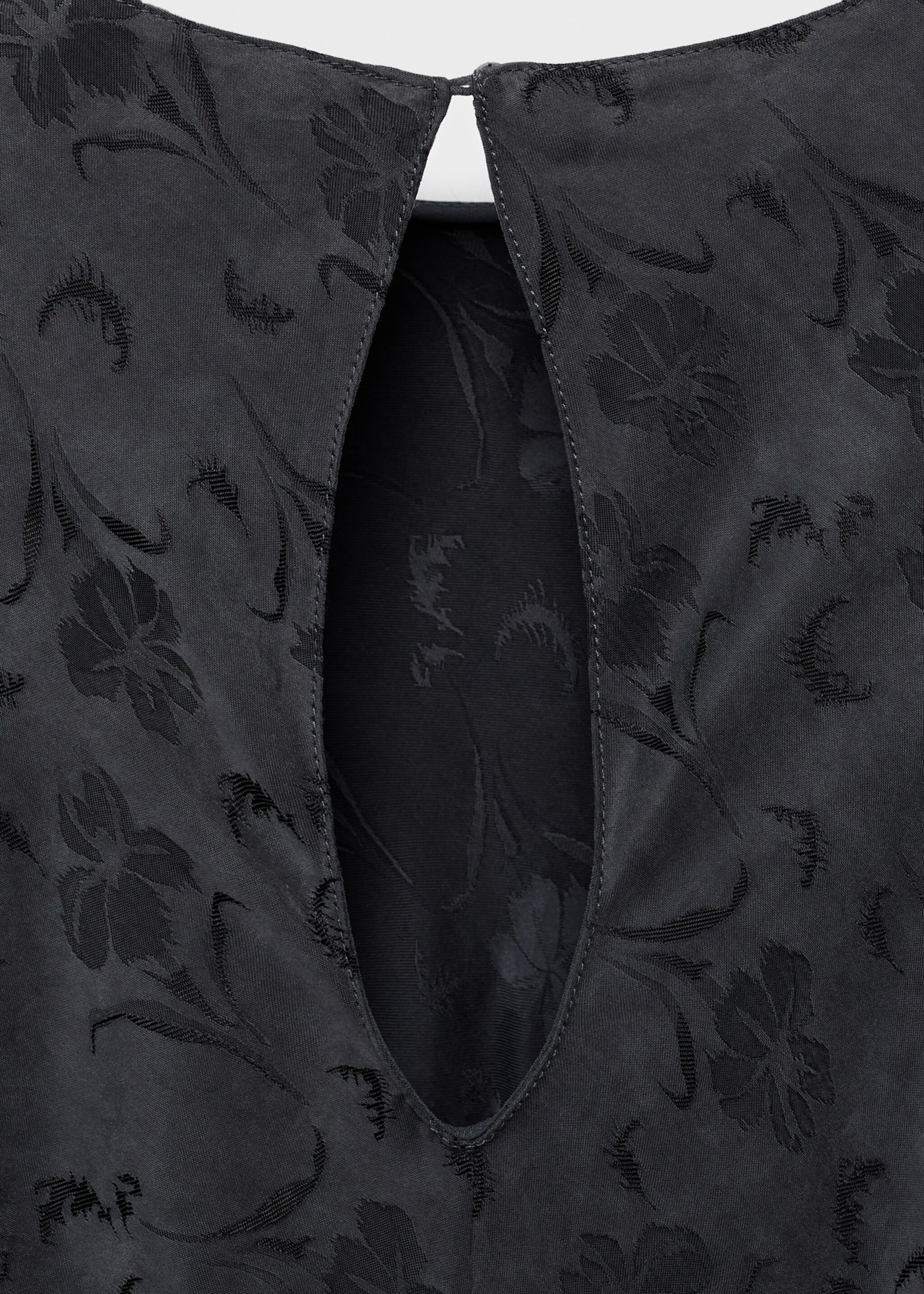 Satin floral jacquard dress - Details of the article 8