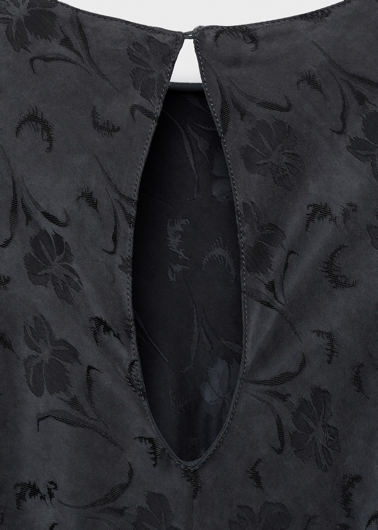 Satin floral jacquard dress - Details of the article 8