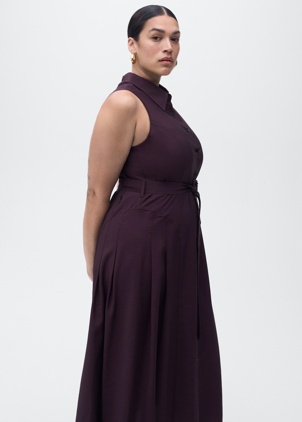 Mango Belt shirt dress