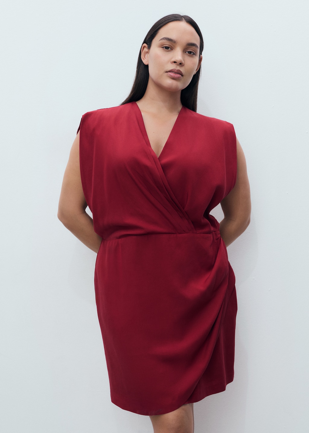 Mango Lyocell wrap dress