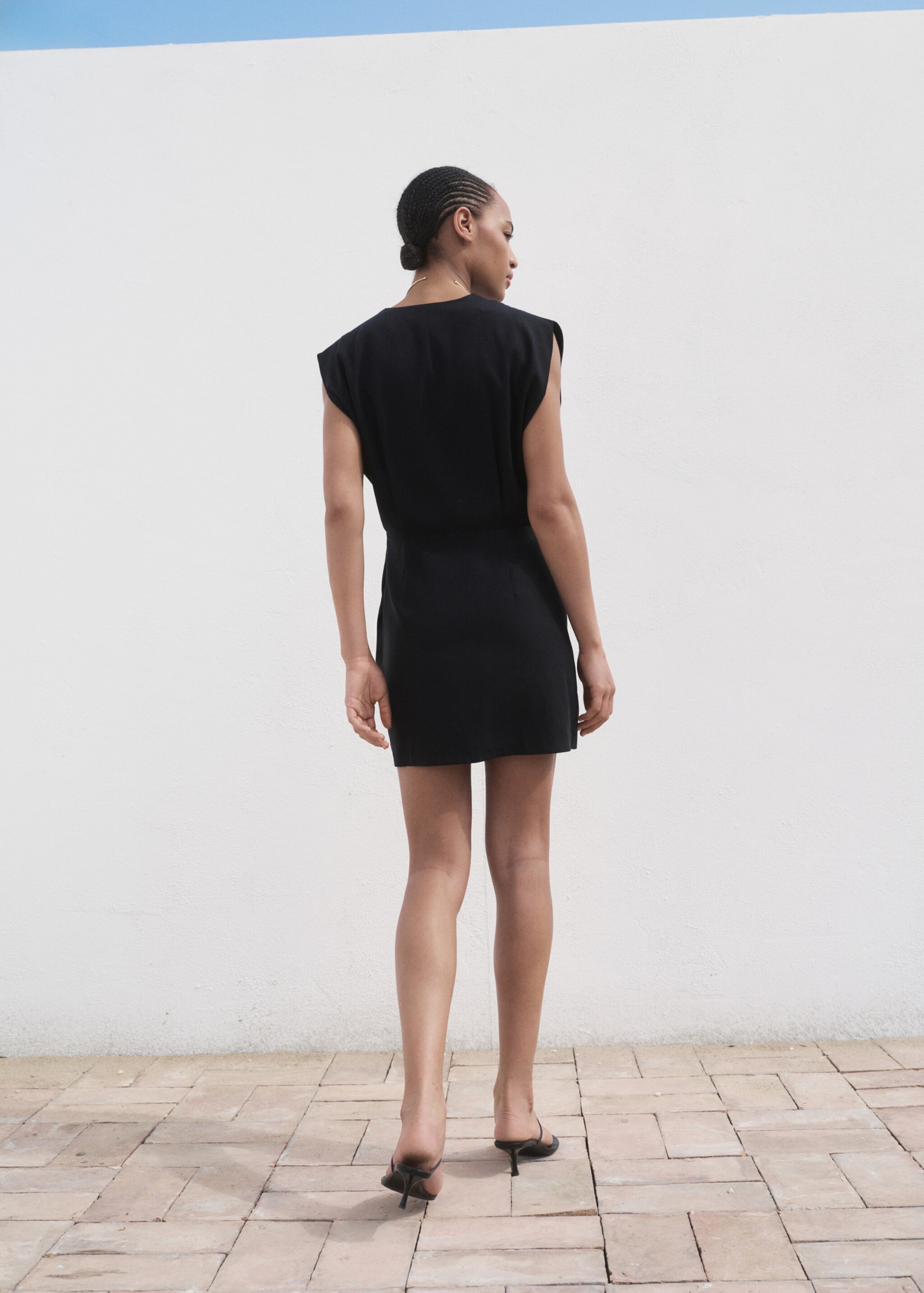 Robe lyocell croisée - Verso de l’article