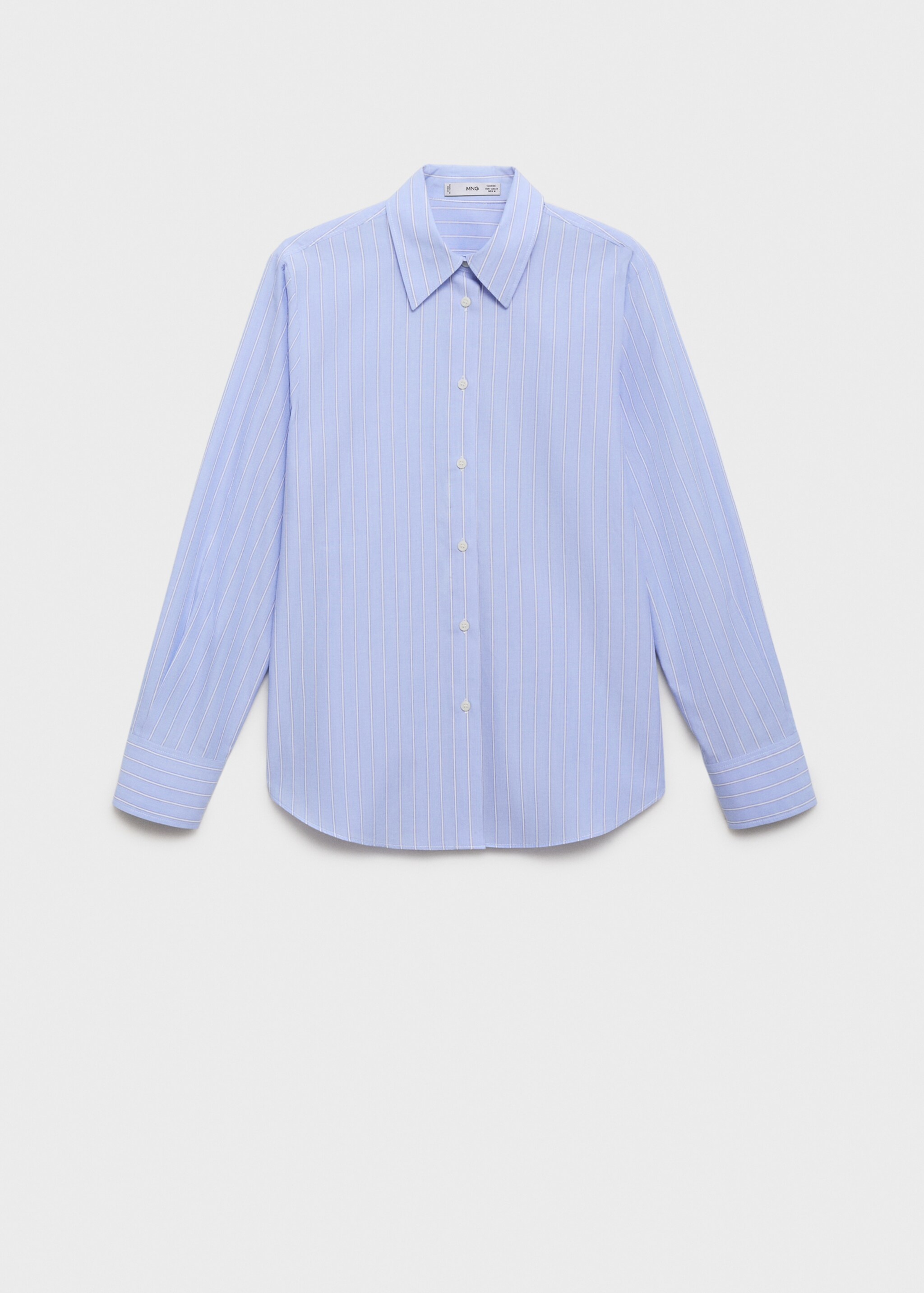 Cotton and lyocell blend straight shirt - Article without model, Sky Blue. Ref: 17014088-00.