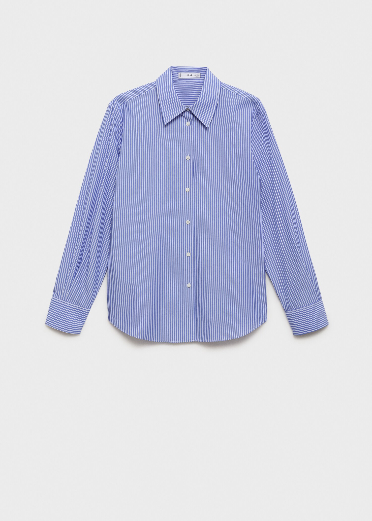 Straight shirt in cotton and lyocell mix - Article without model