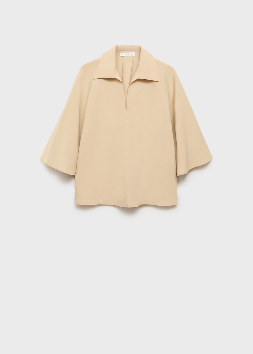 Oversized three-quarter sleeve shirt