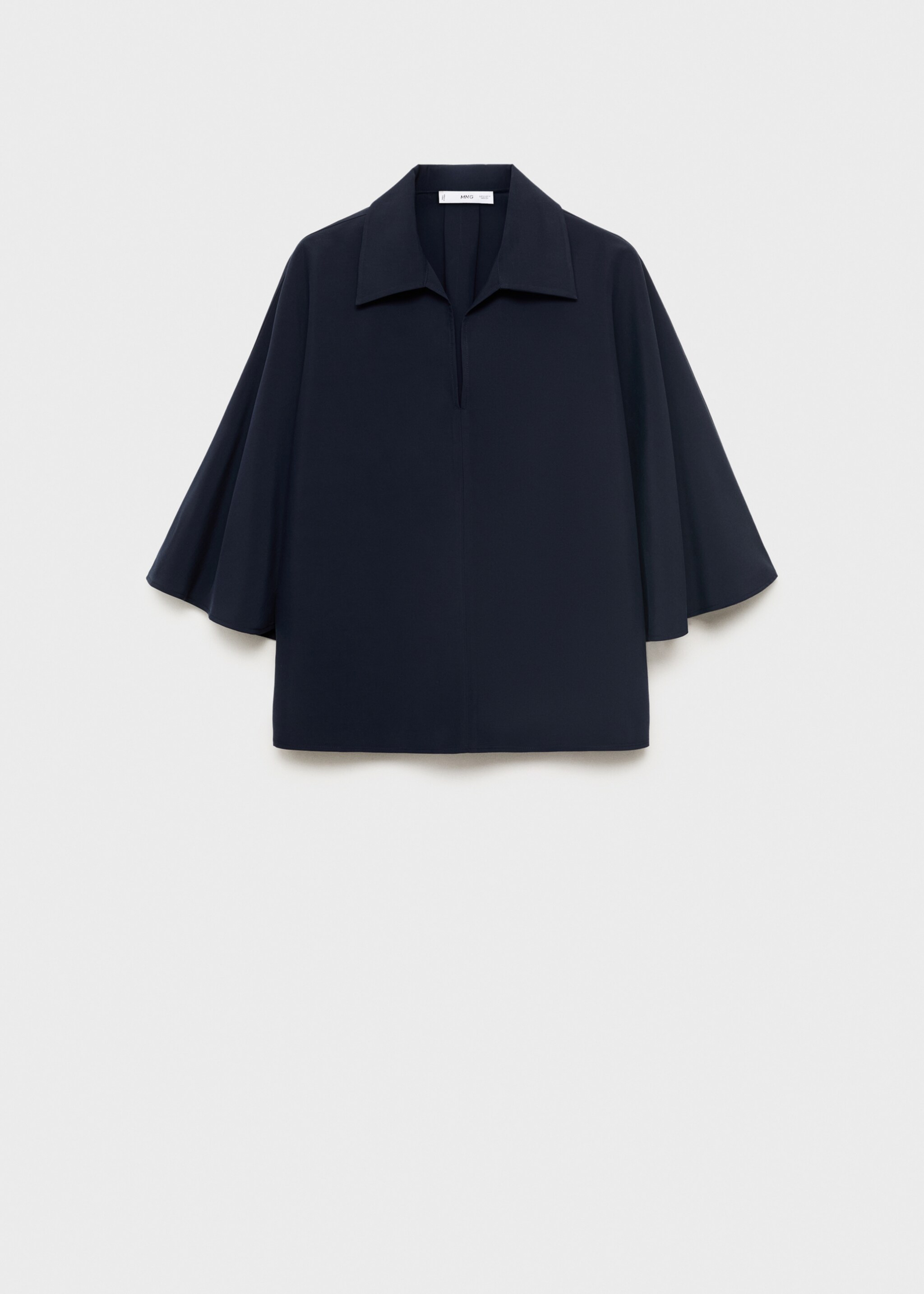 เสื้อยืดแขนสามส่วนทรงโอเวอร์ไซส์ - สินค้าที่ไม่มีแบบ