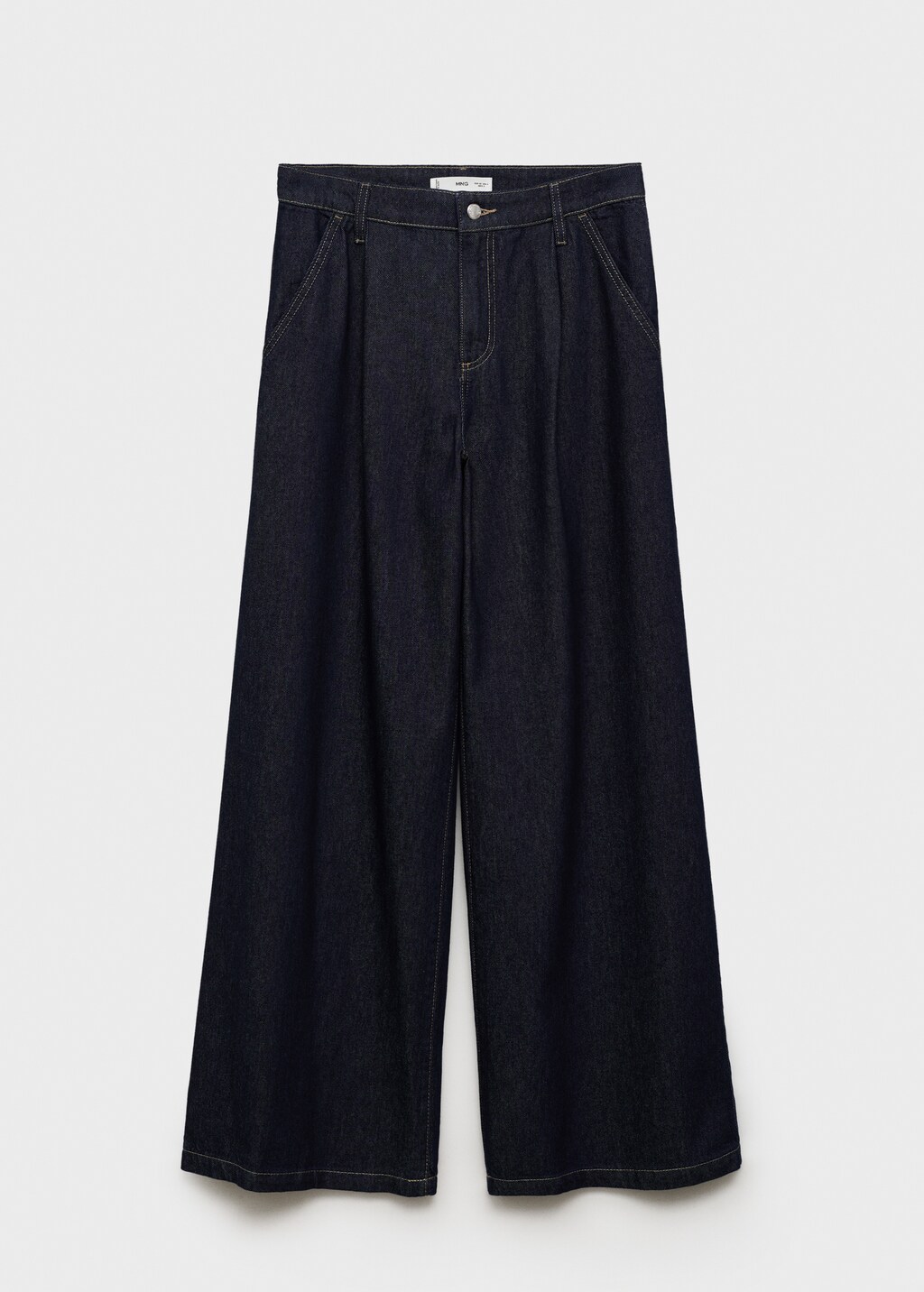 Mango Wide leg pleated jeans