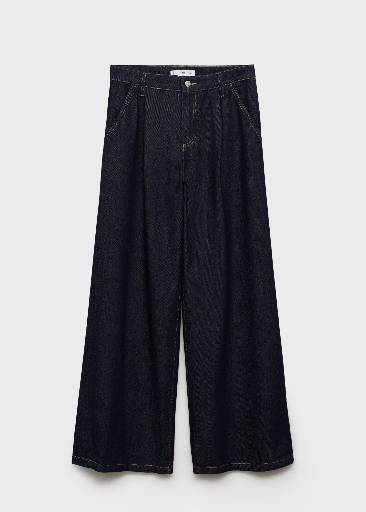 Wide-leg pleated jeans - Article without model
