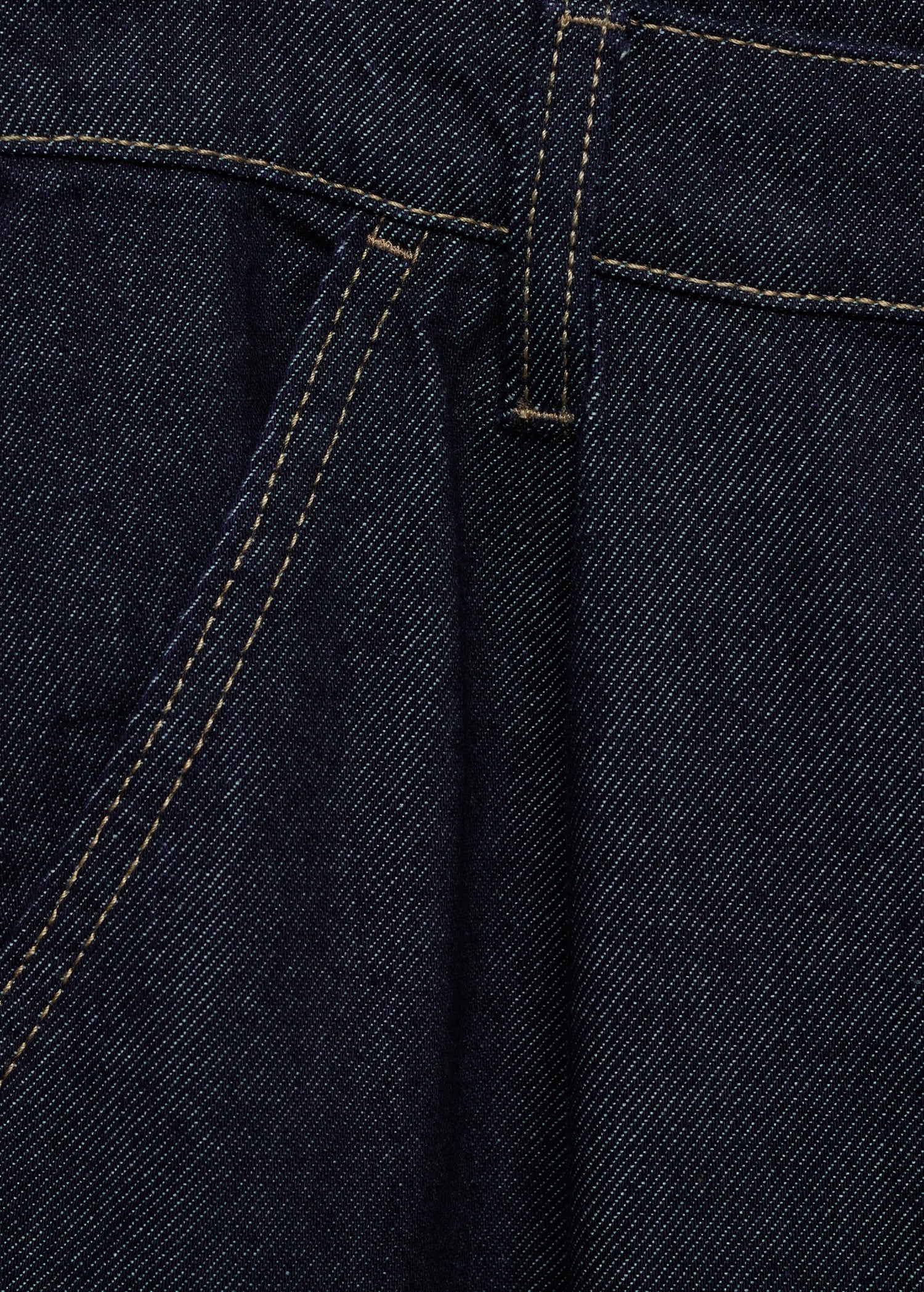 Wide-leg pleated jeans - Details of the article 0