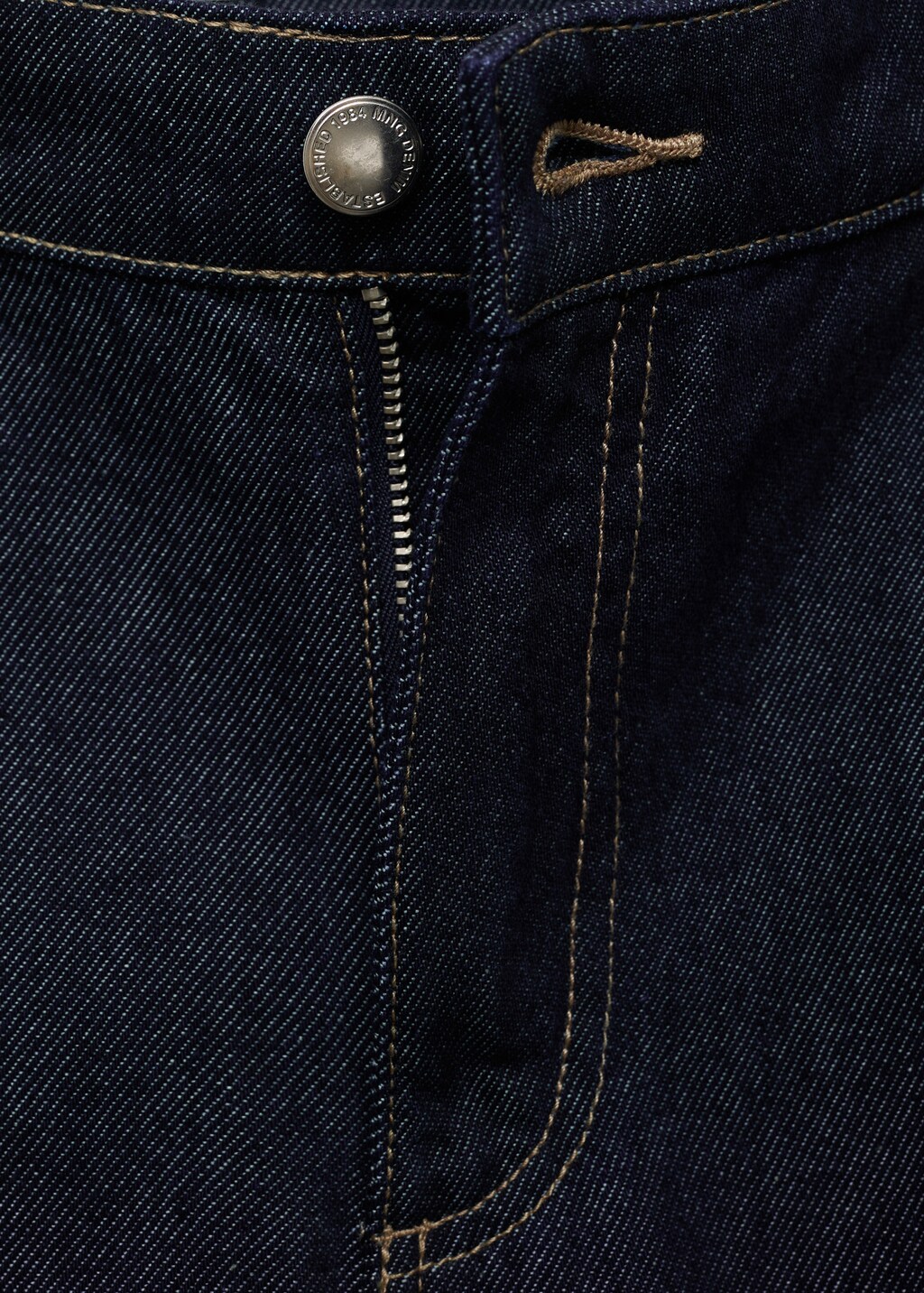 Mango Wide leg pleated jeans