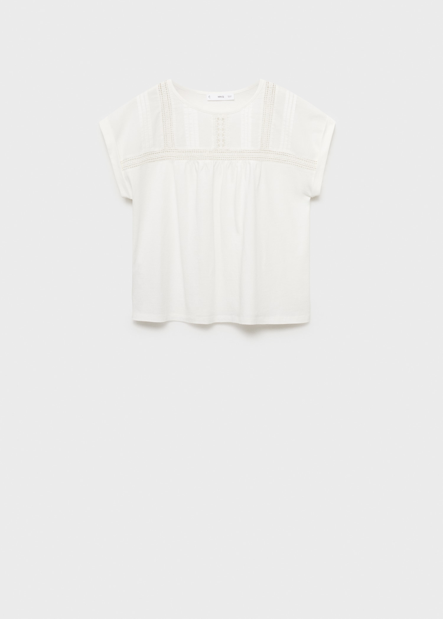 Camiseta algodón detalles calados - Artículo sin modelo