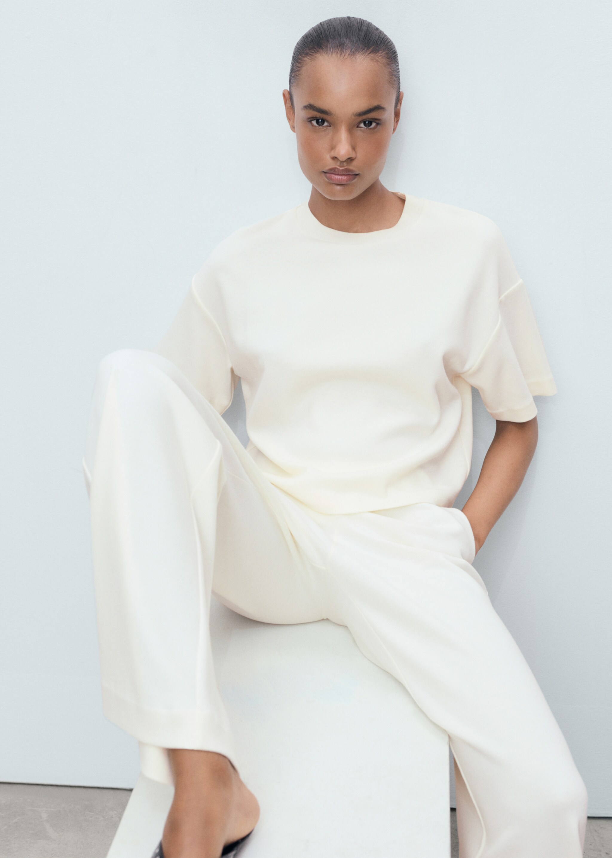 T-shirt coton manches courtes - Plan moyen