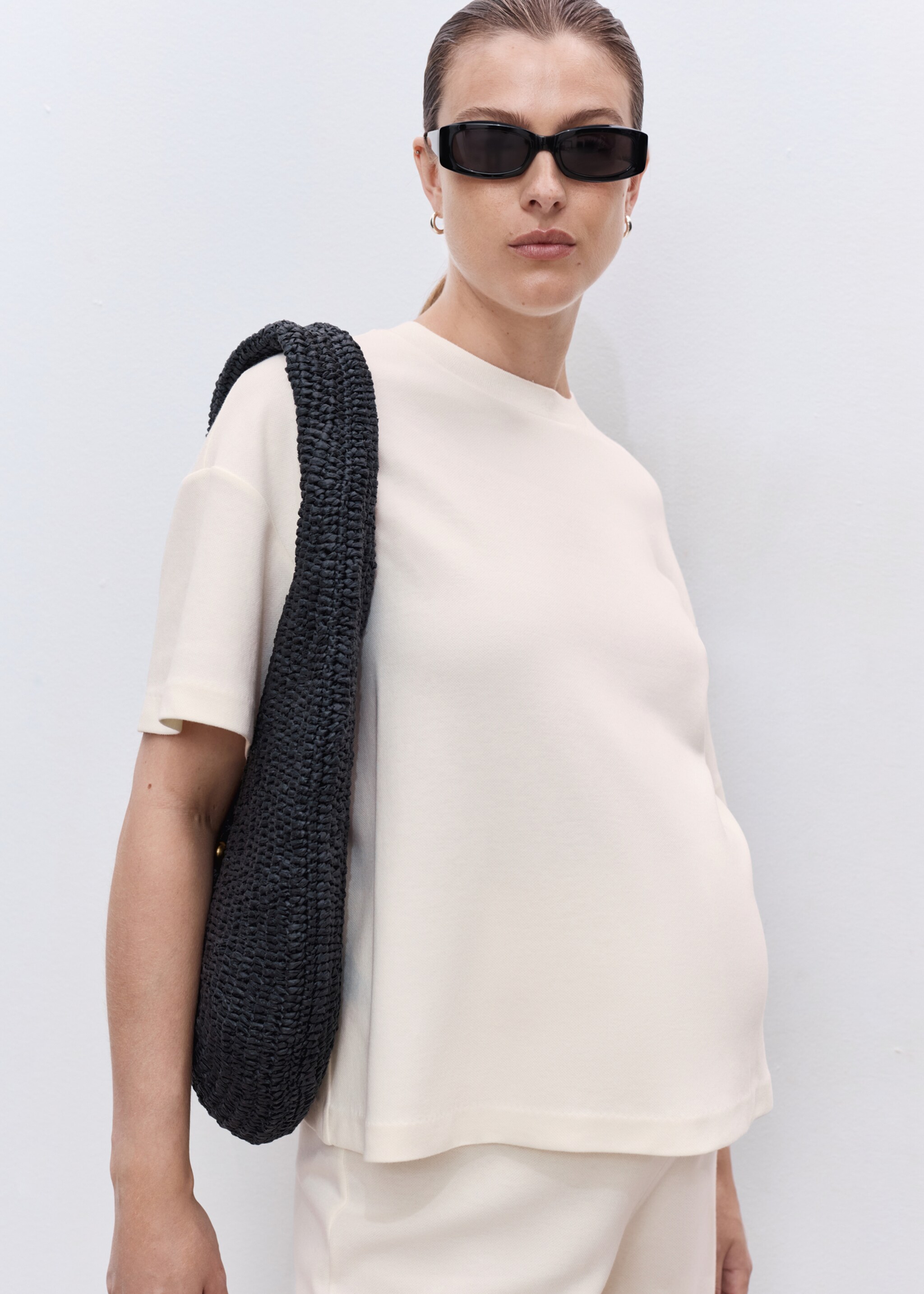 Cotton maternity t-shirt - Medium plane
