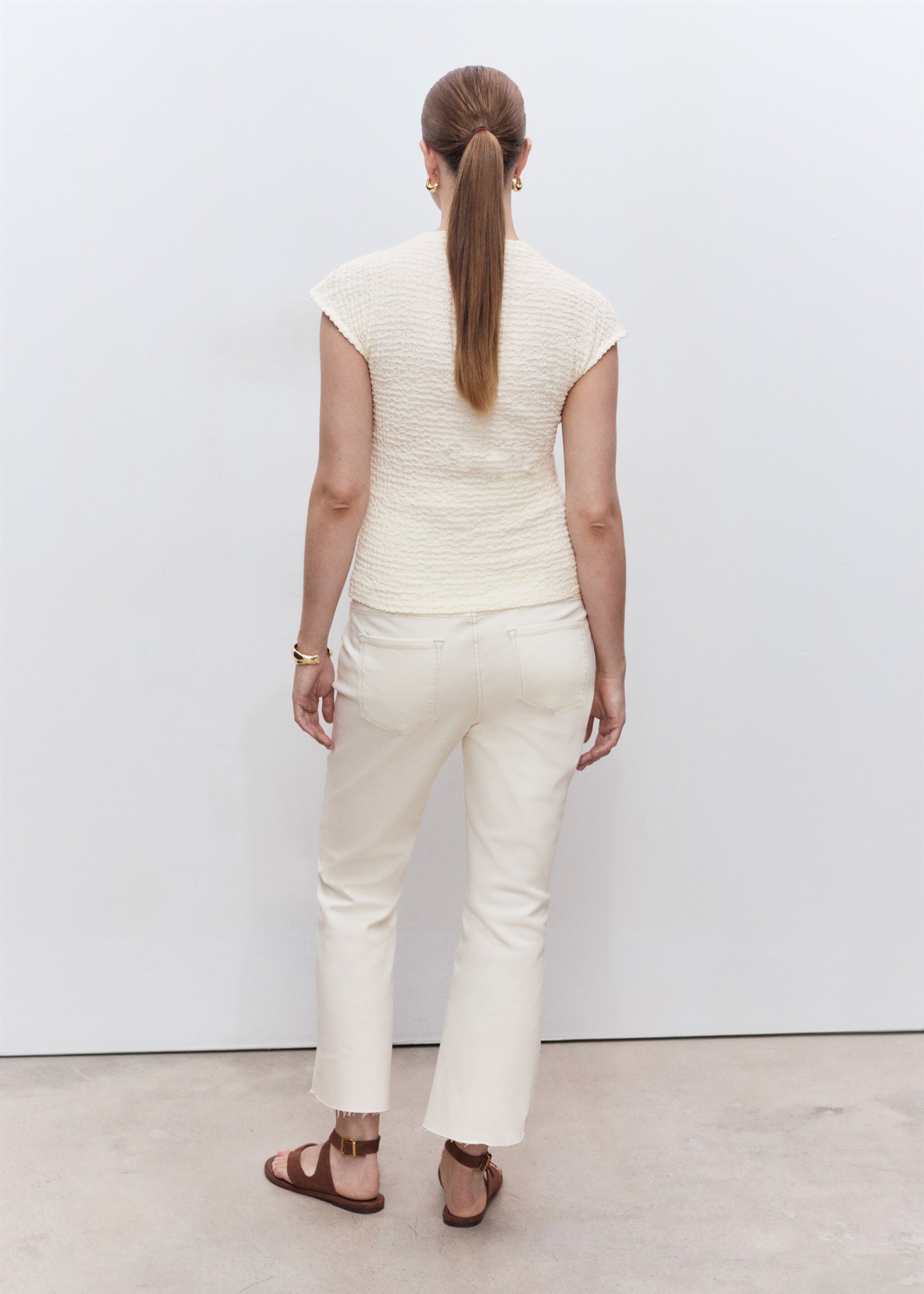 Crepe cotton maternity top - Reverse of the article