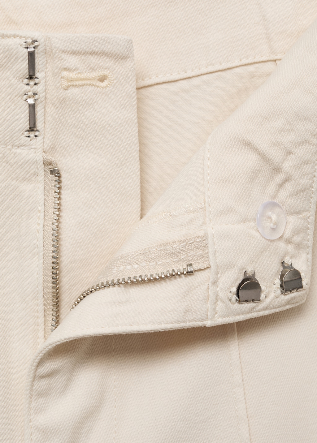 Wide leg denim pants with stitching