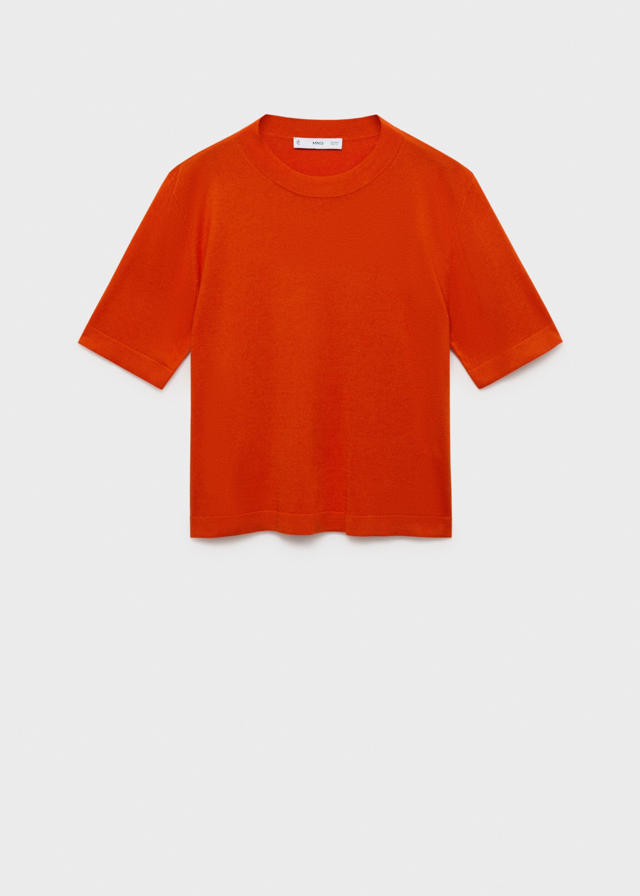Short-sleeved fine-knit sweater - Article without model