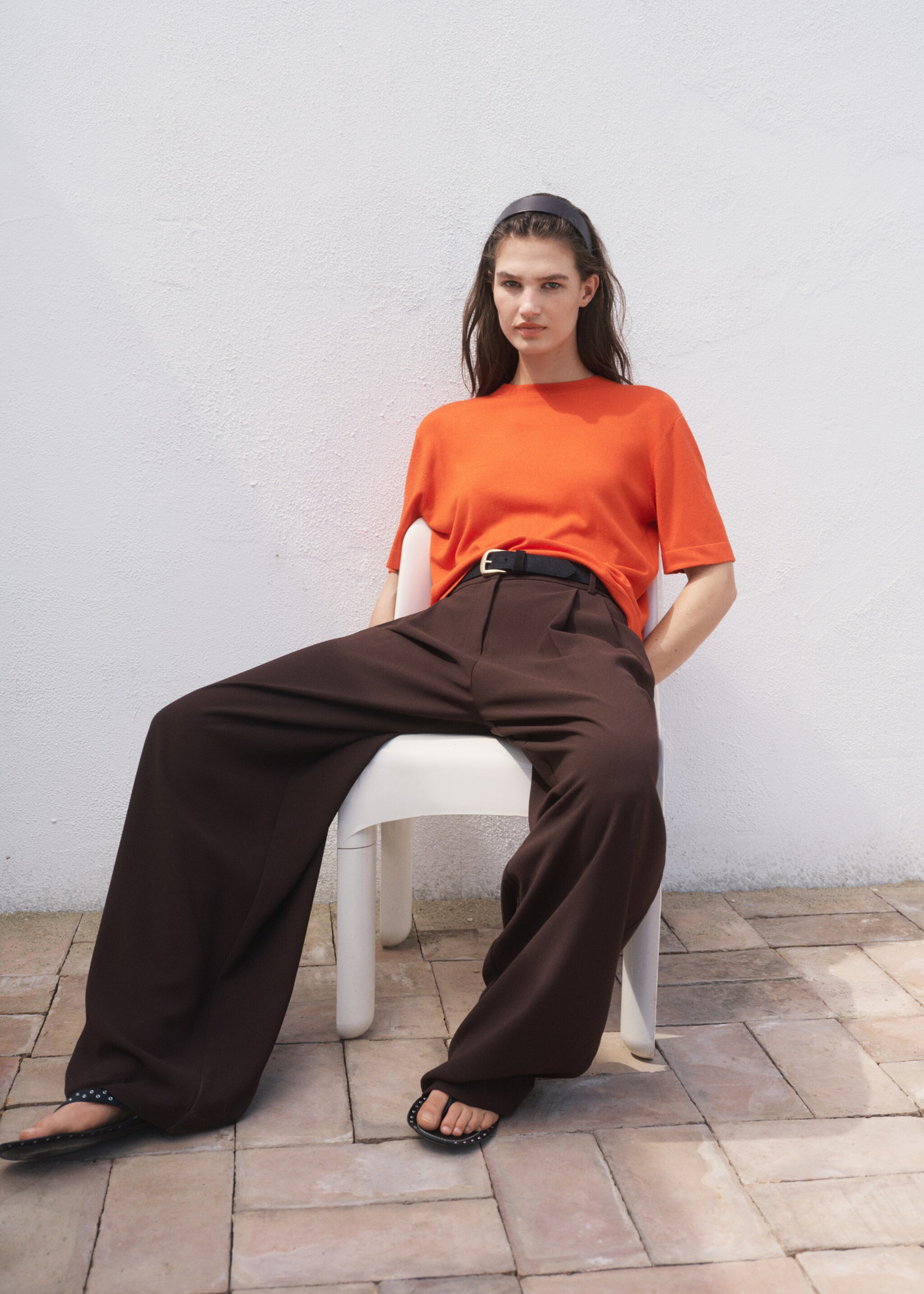 Short-sleeved fine-knit sweater - Details of the article 2