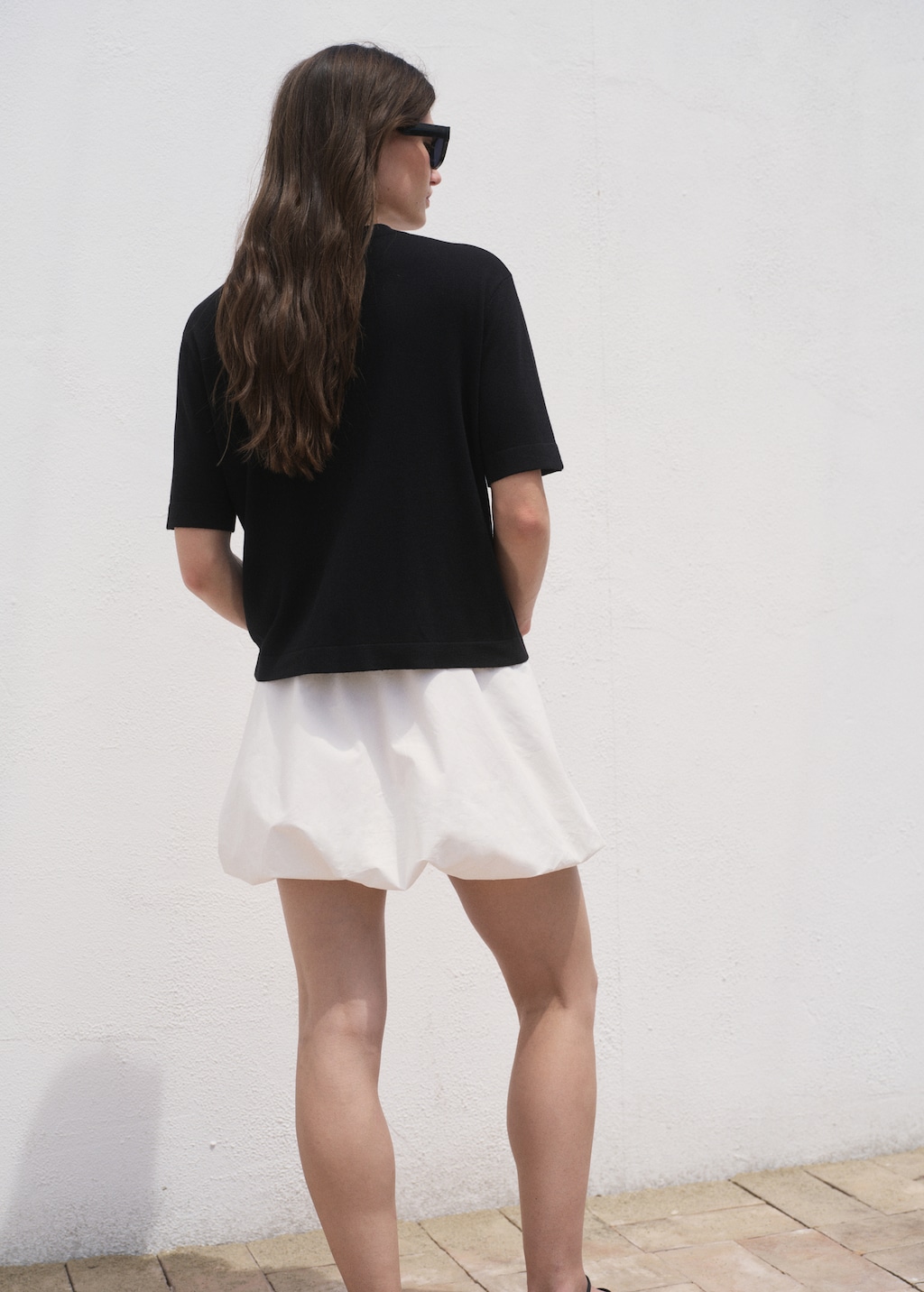 Mango Short-sleeved fine-knit sweater