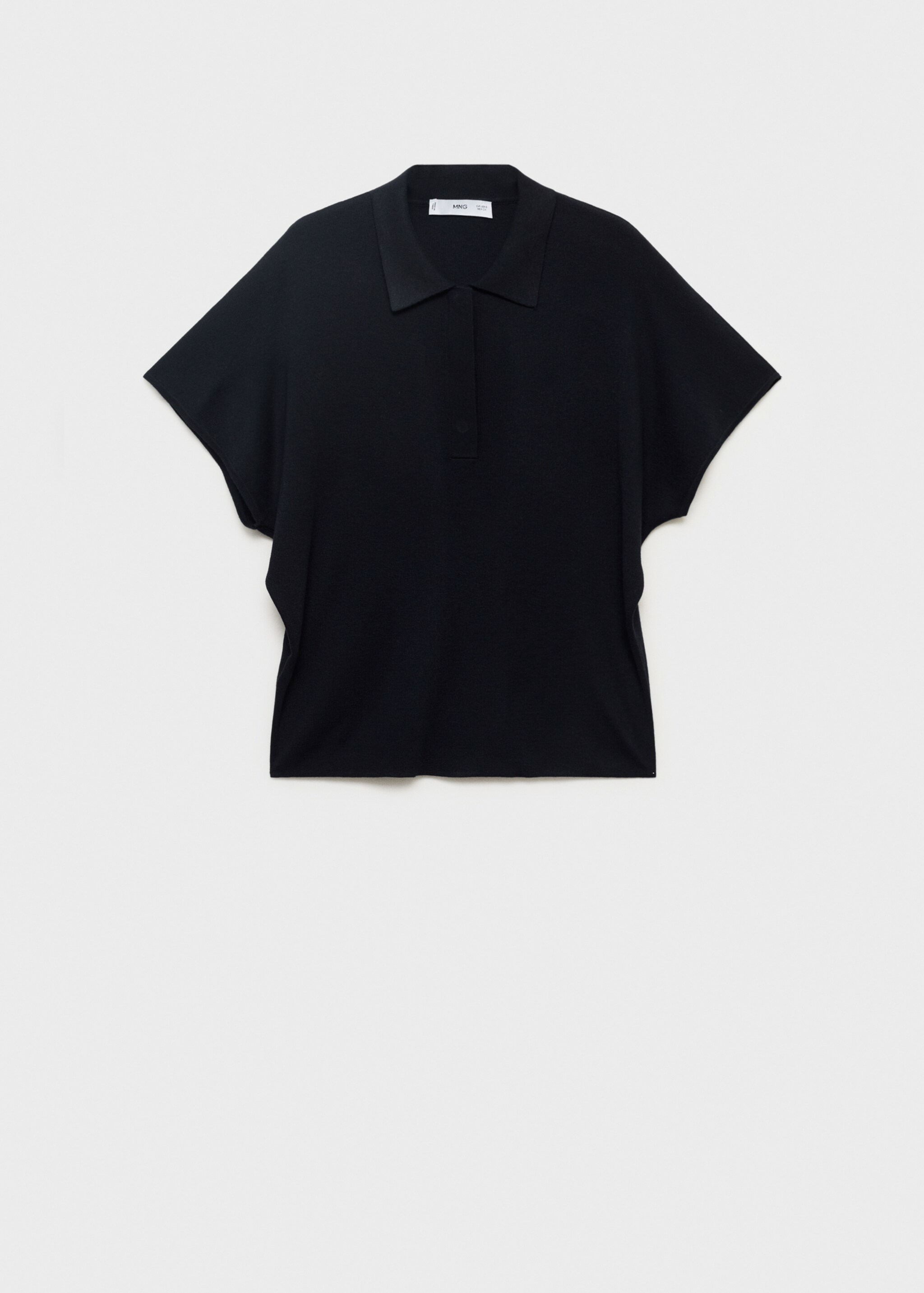 Short-sleeved polo-neck sweater - Article without model
