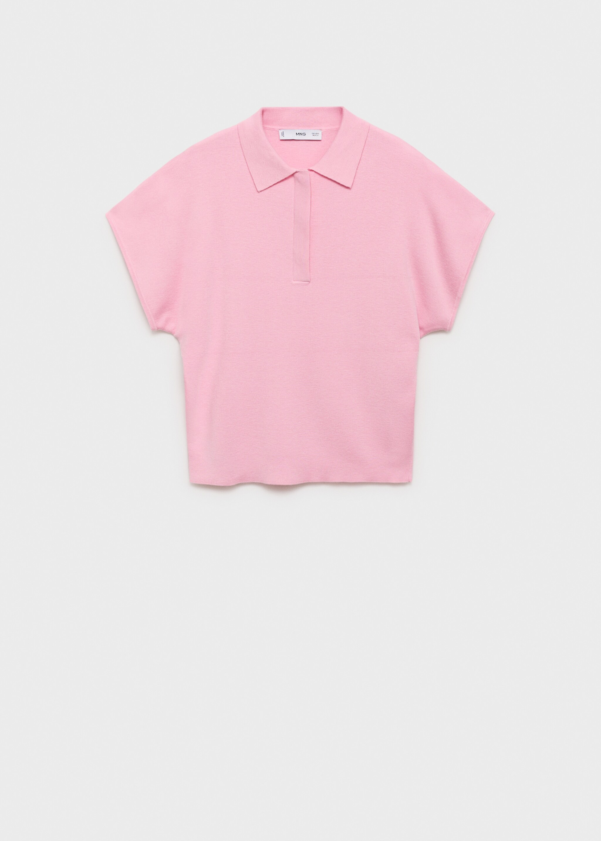 Short-sleeved polo-neck sweater - Article without model