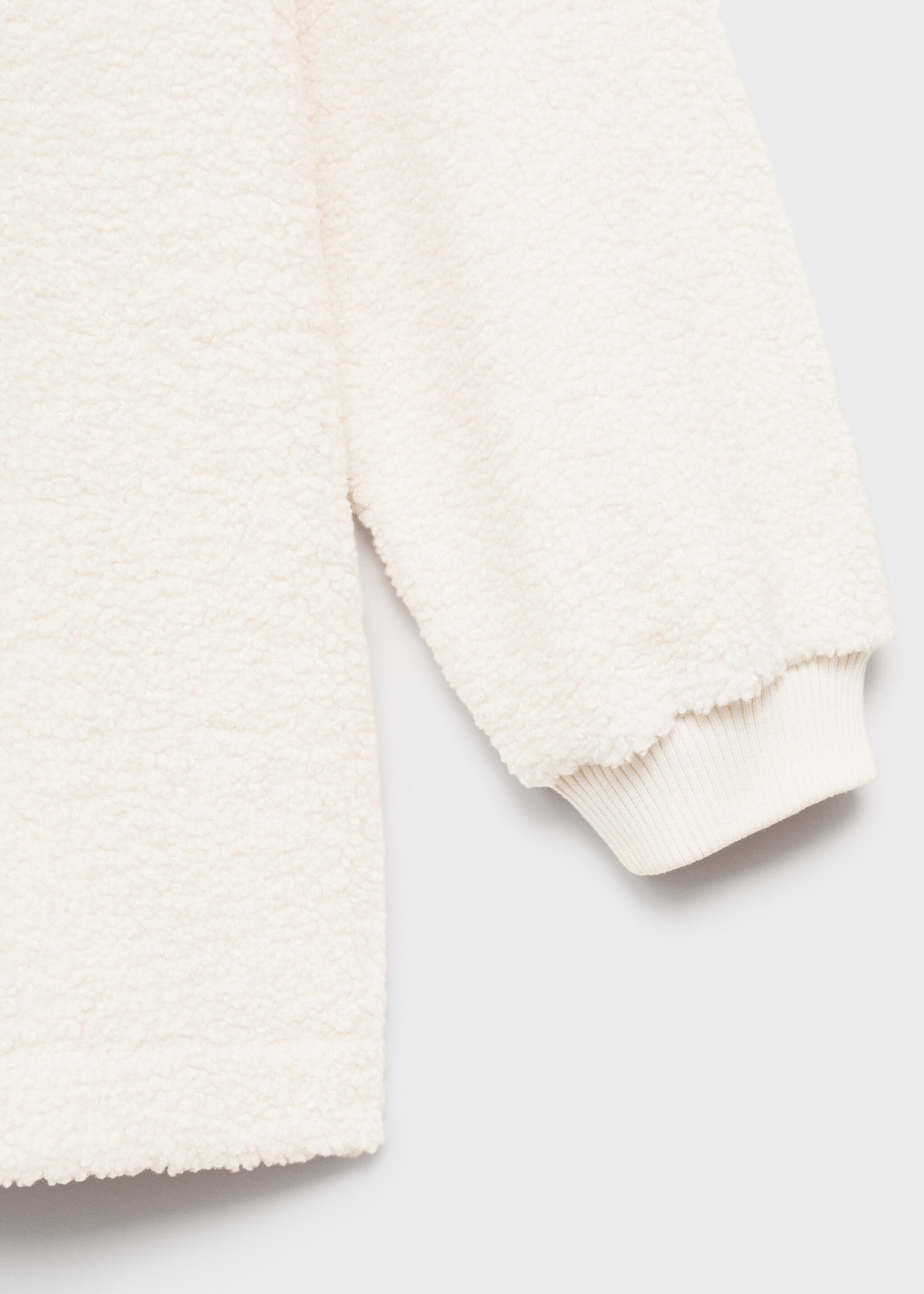 Shearling pyjama sweatshirt - Details of the article 8, Ivory White. Ref: 17014106-00.