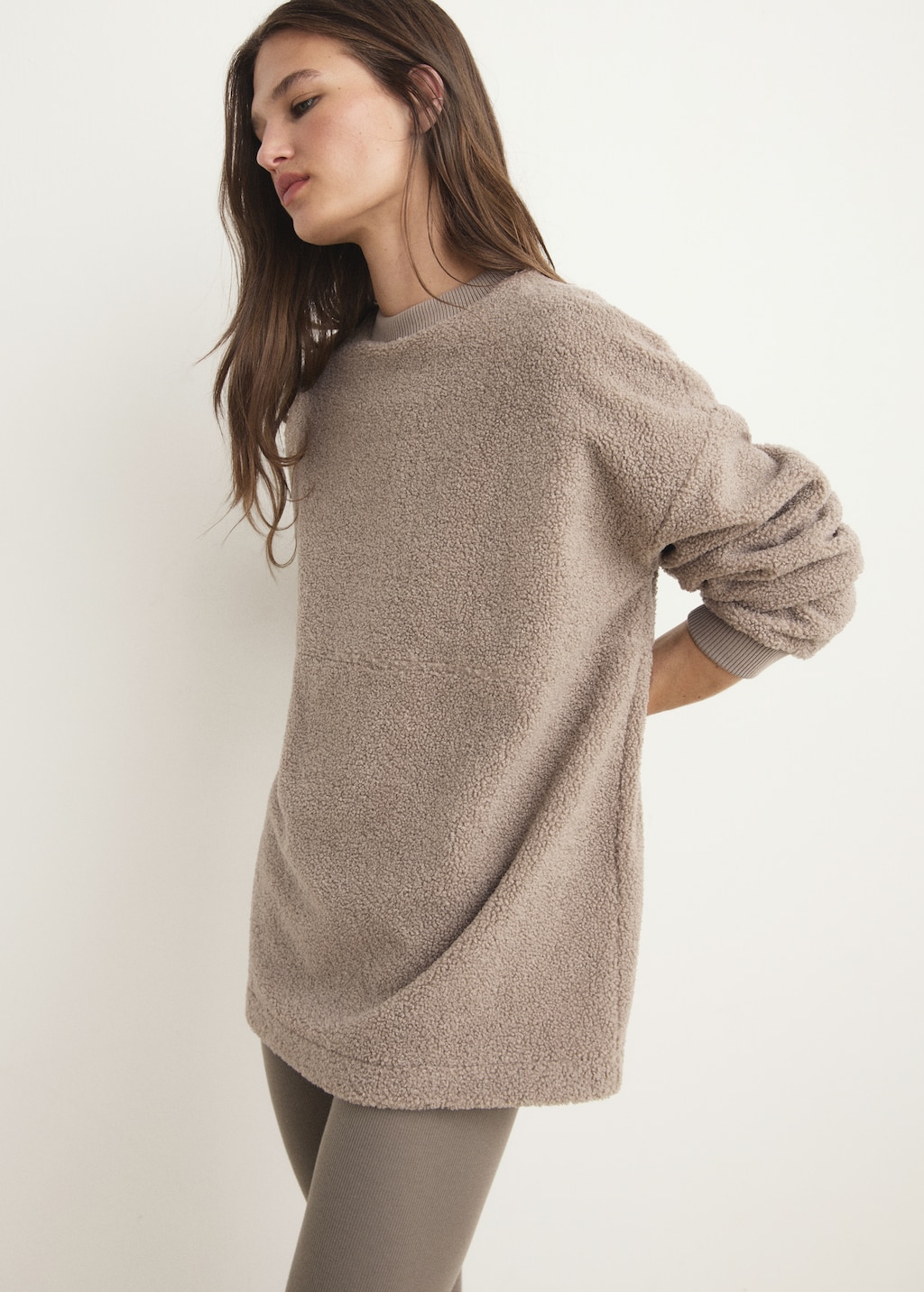 Shearling pyjama sweatshirt