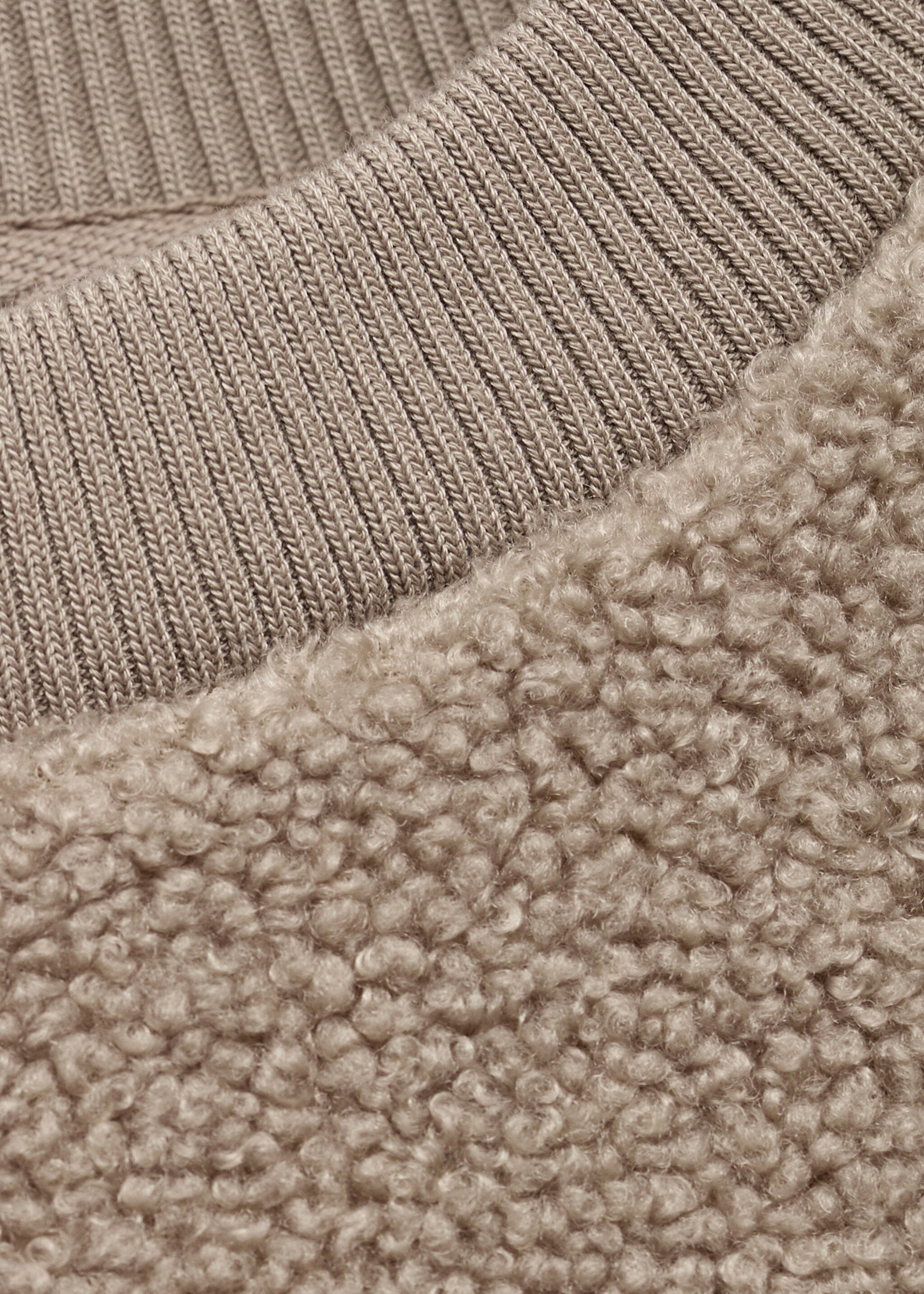 Shearling pyjama sweatshirt - Details of the article 0, Medium Brown. Ref: 17014106-00.