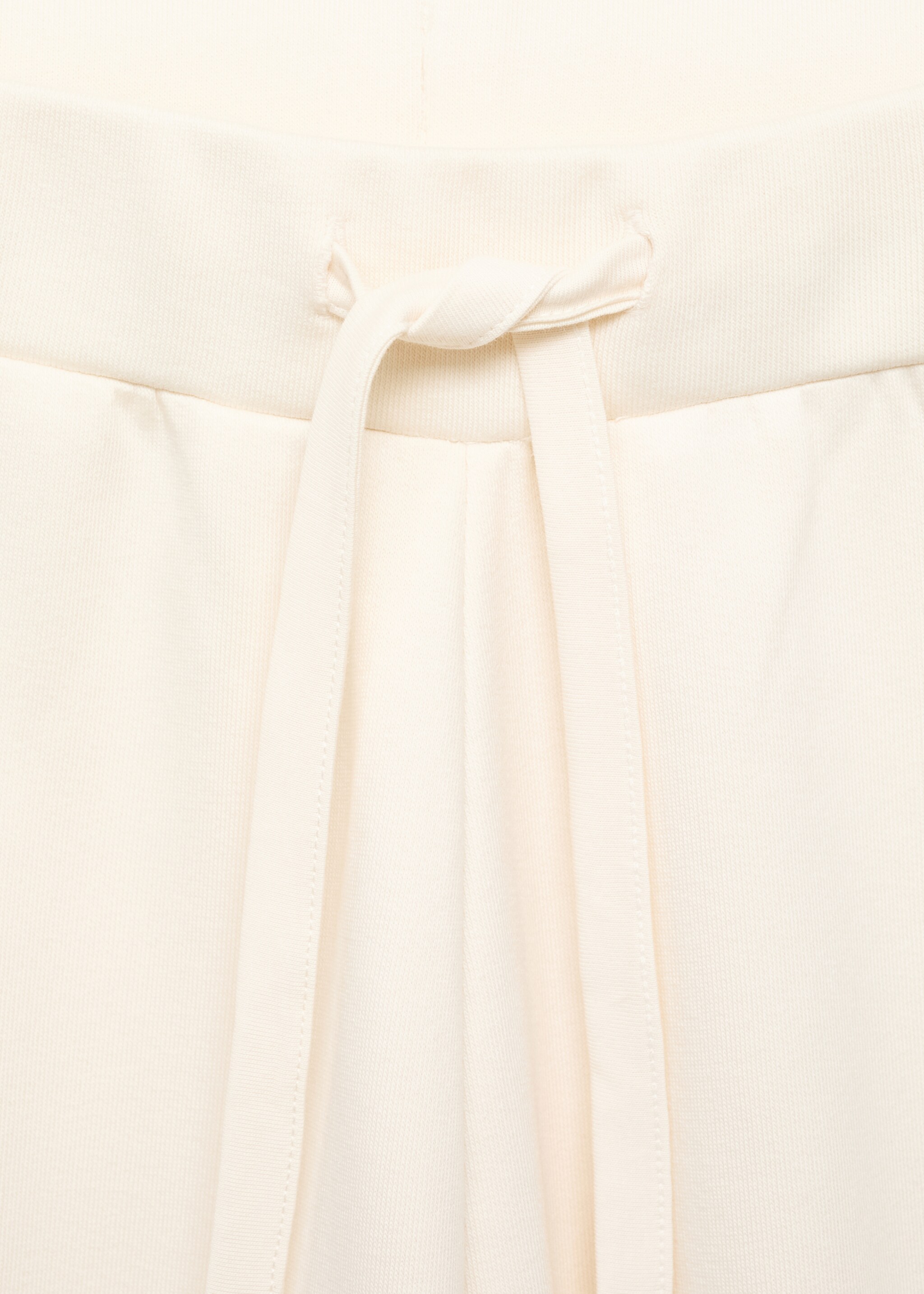 Fluid long cotton trousers - Details of the article 8, Vanilla. Ref: 17014108-00.