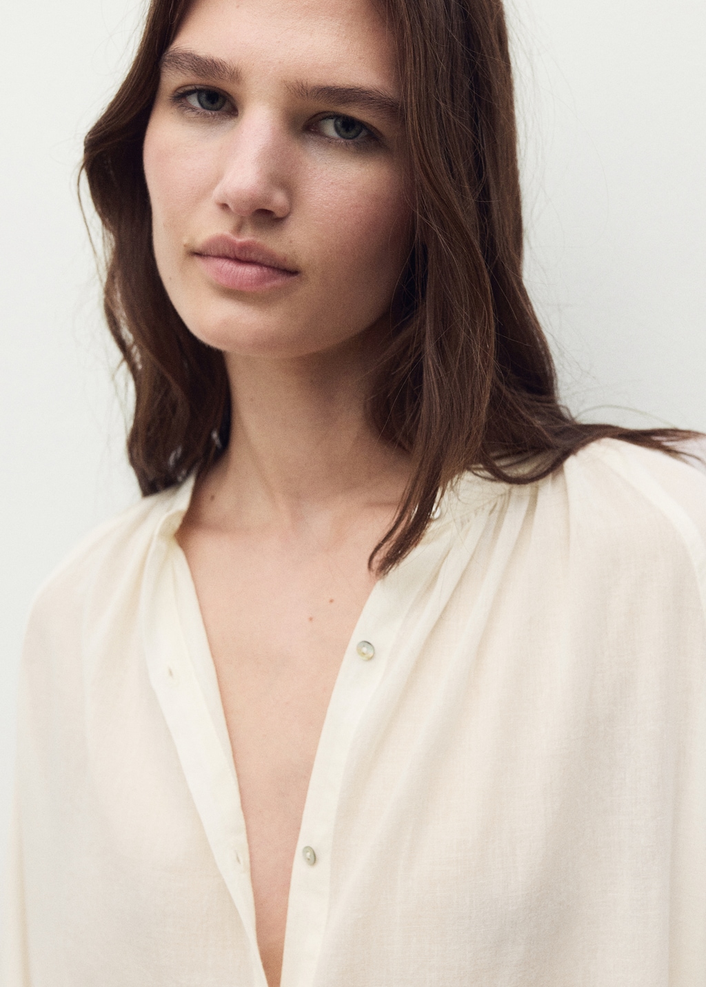 Cotton tunic with buttons - image 4