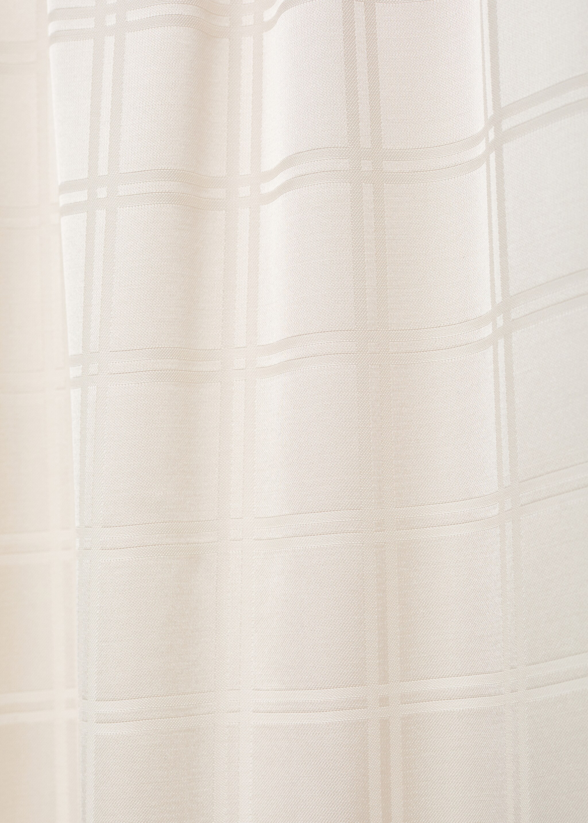Rayon check pyjama trousers - Details of the article 0, Ivory White. Ref: 17014111-00.