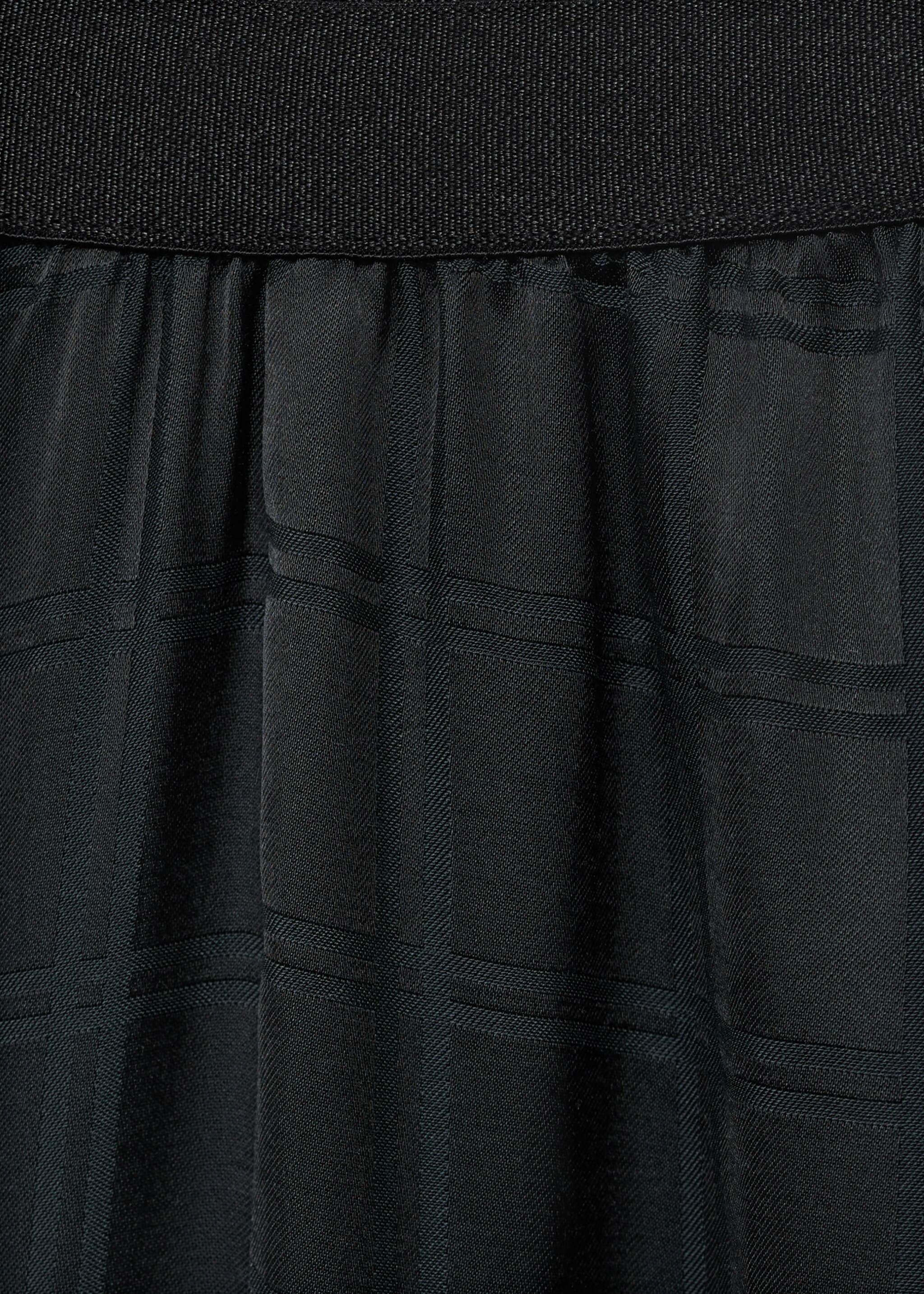 Rayon check pyjama trousers - Details of the article 8, Black. Ref: 17014111-00.