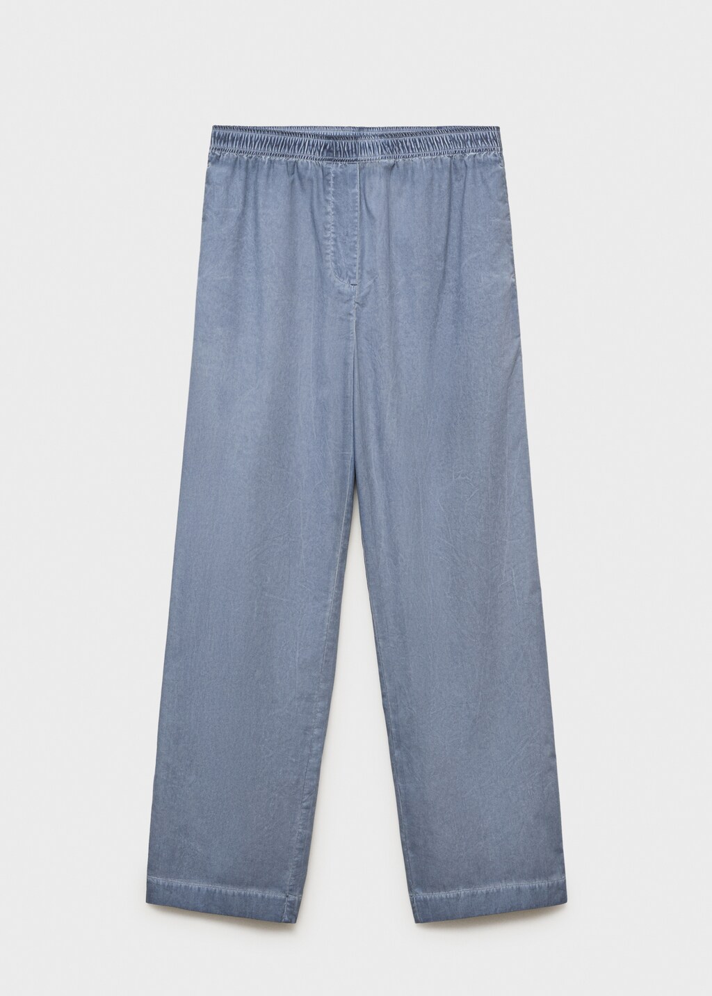 Garment-dyed cotton long pants - image 5