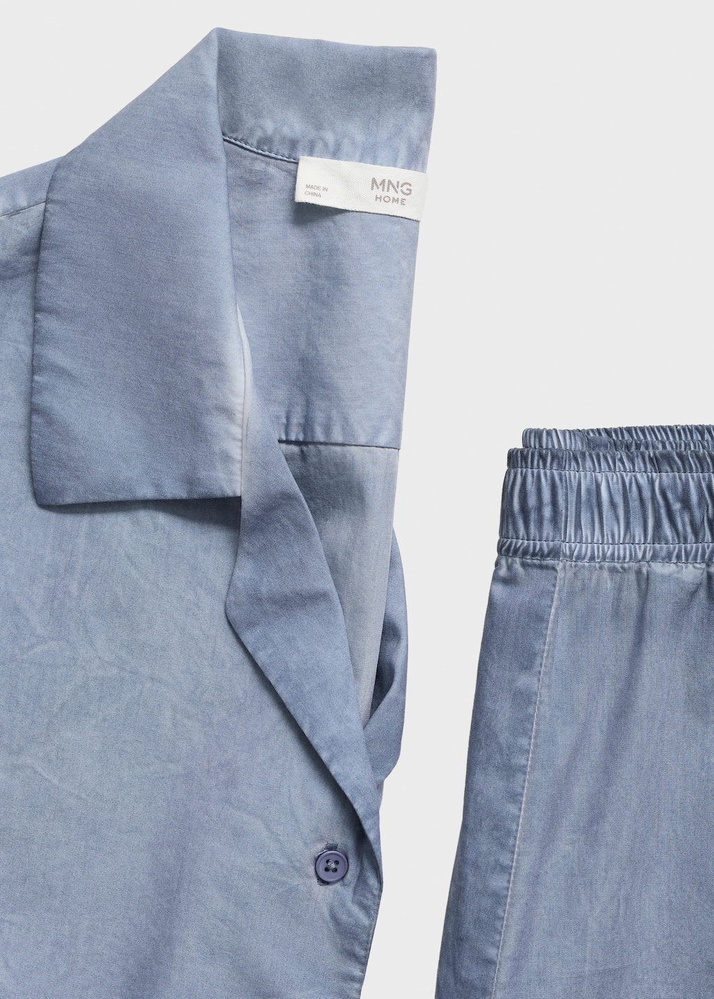 Garment-dyed cotton long pants