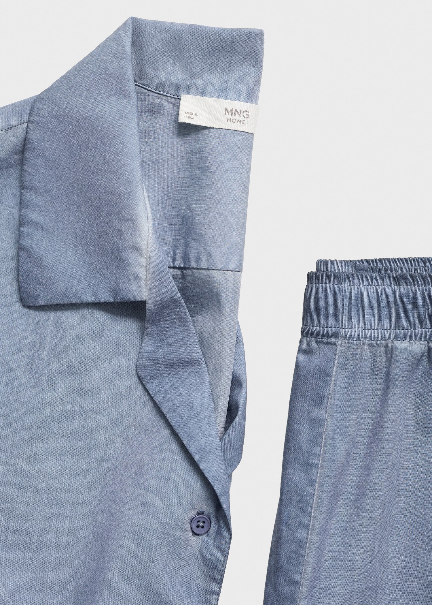 بنطال طويل من القطن مصبوغ بتقنية garment dyed - تفاصيل المنتج 0