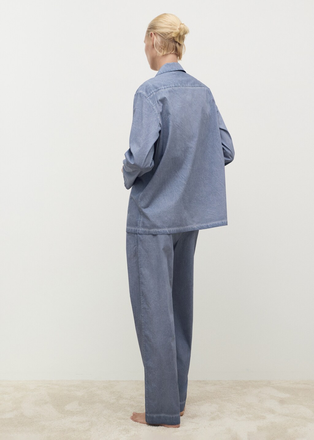 Garment-dyed cotton long pants - image 3