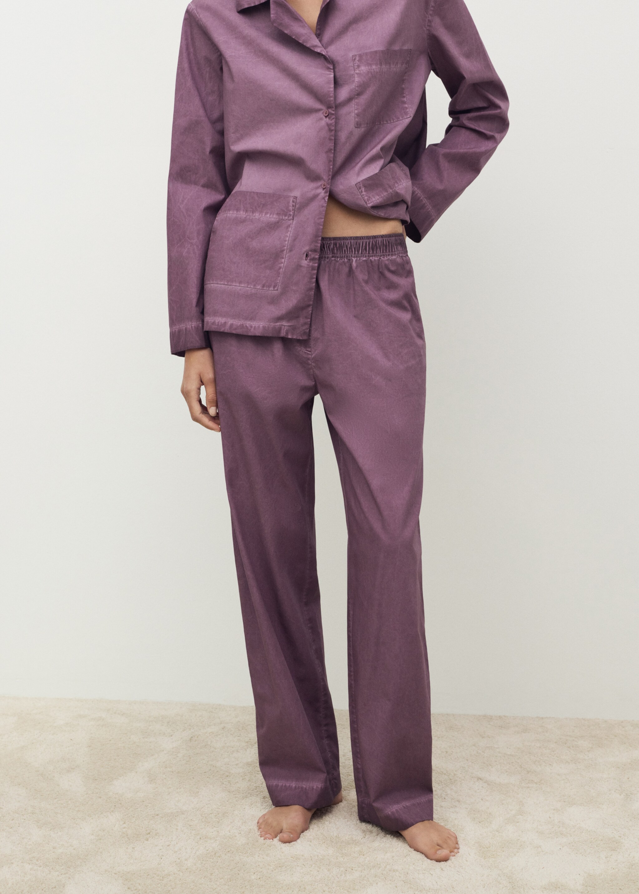 Pantalón largo algodón garment dyed - Plano medio