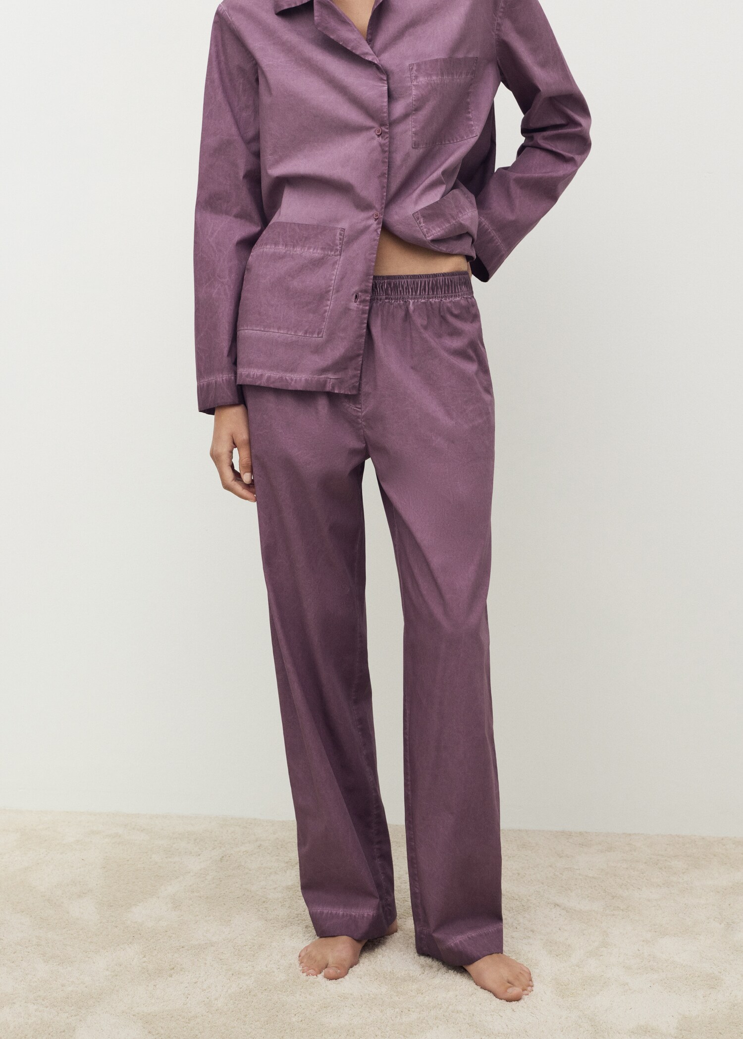 Pantalón largo algodón garment dyed - Plano medio