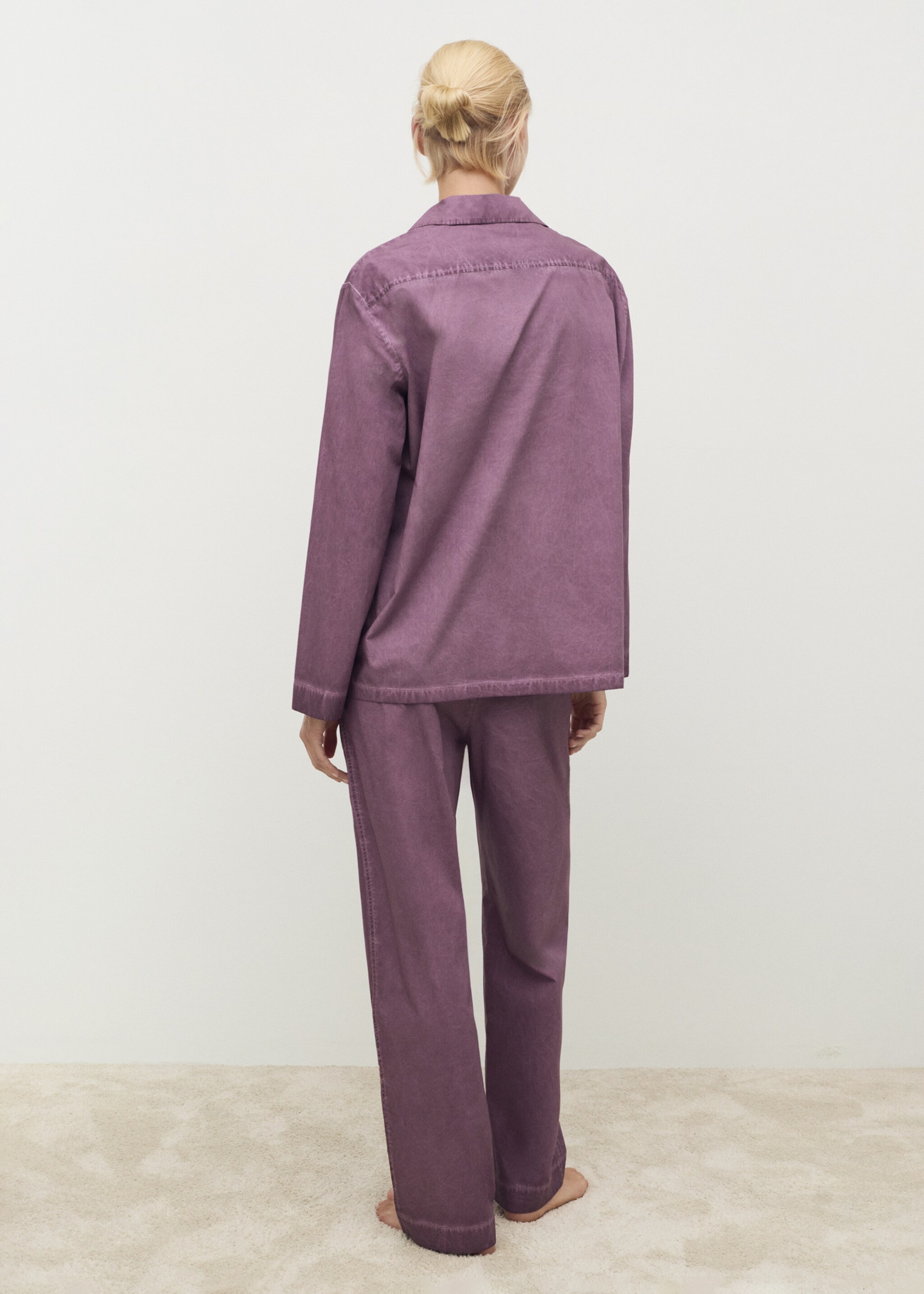 Pantalón largo algodón garment dyed - Reverso del artículo