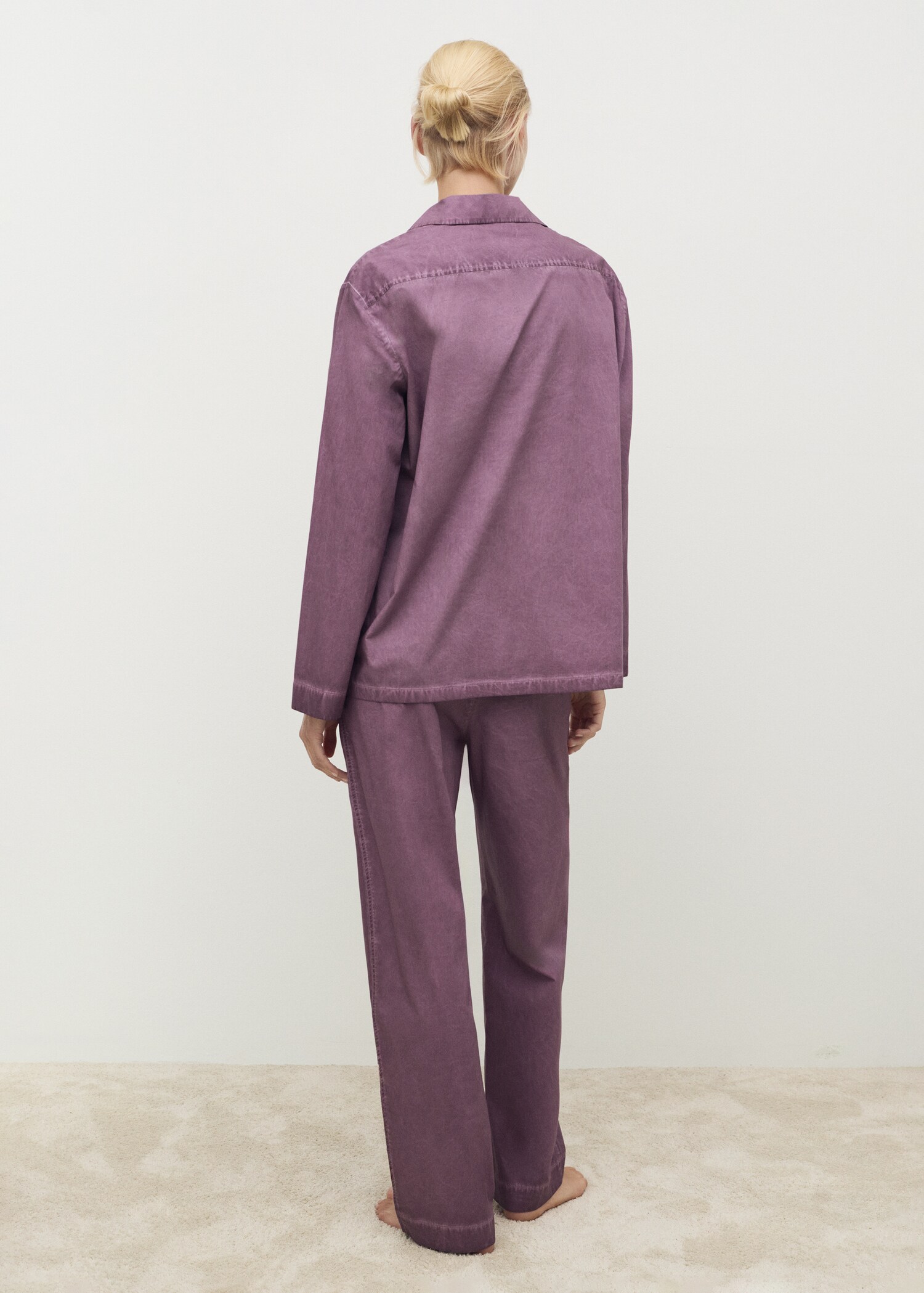 Pantalón largo algodón garment dyed - Reverso del artículo