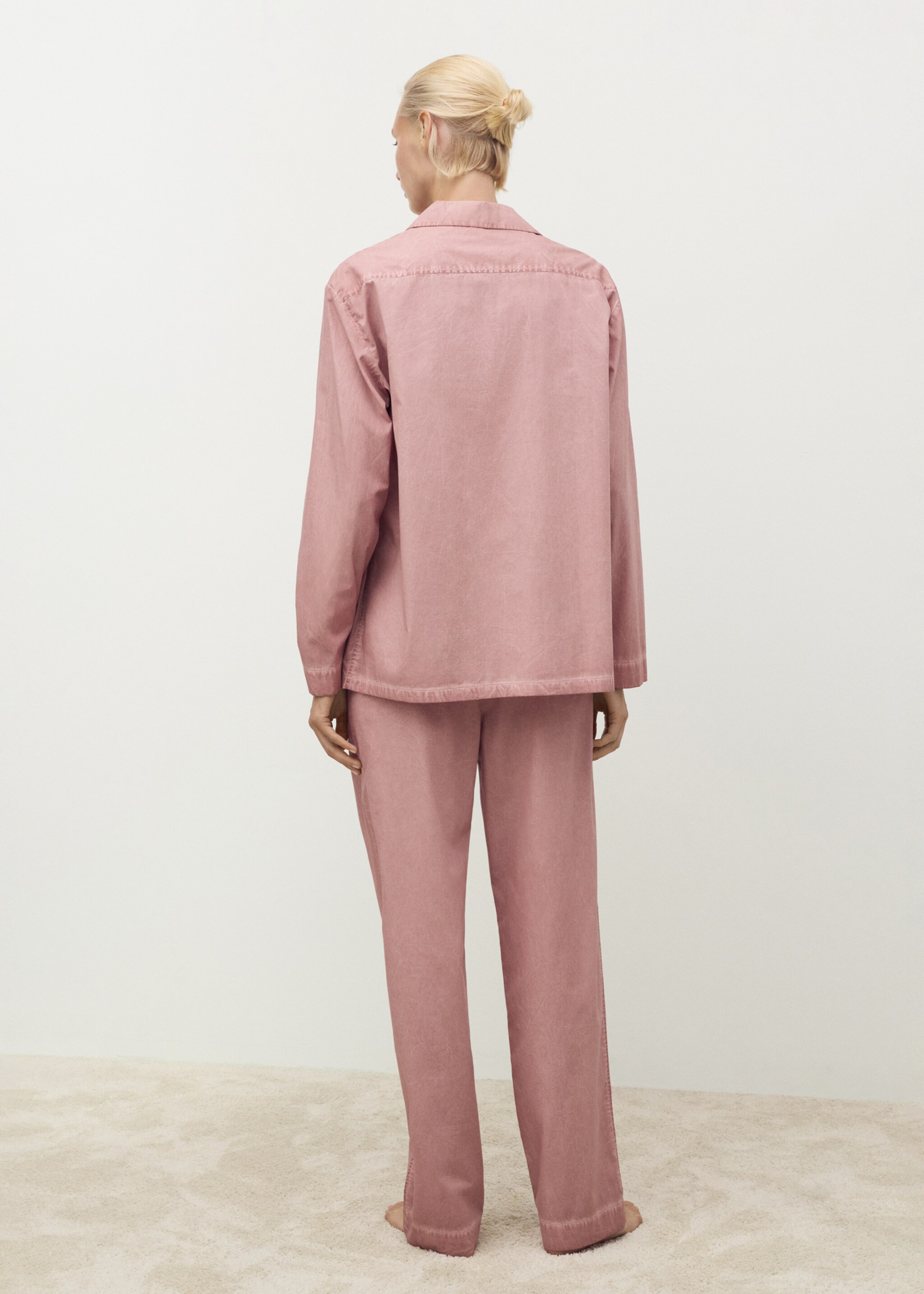 Pantalón largo algodón garment dyed - Reverso del artículo