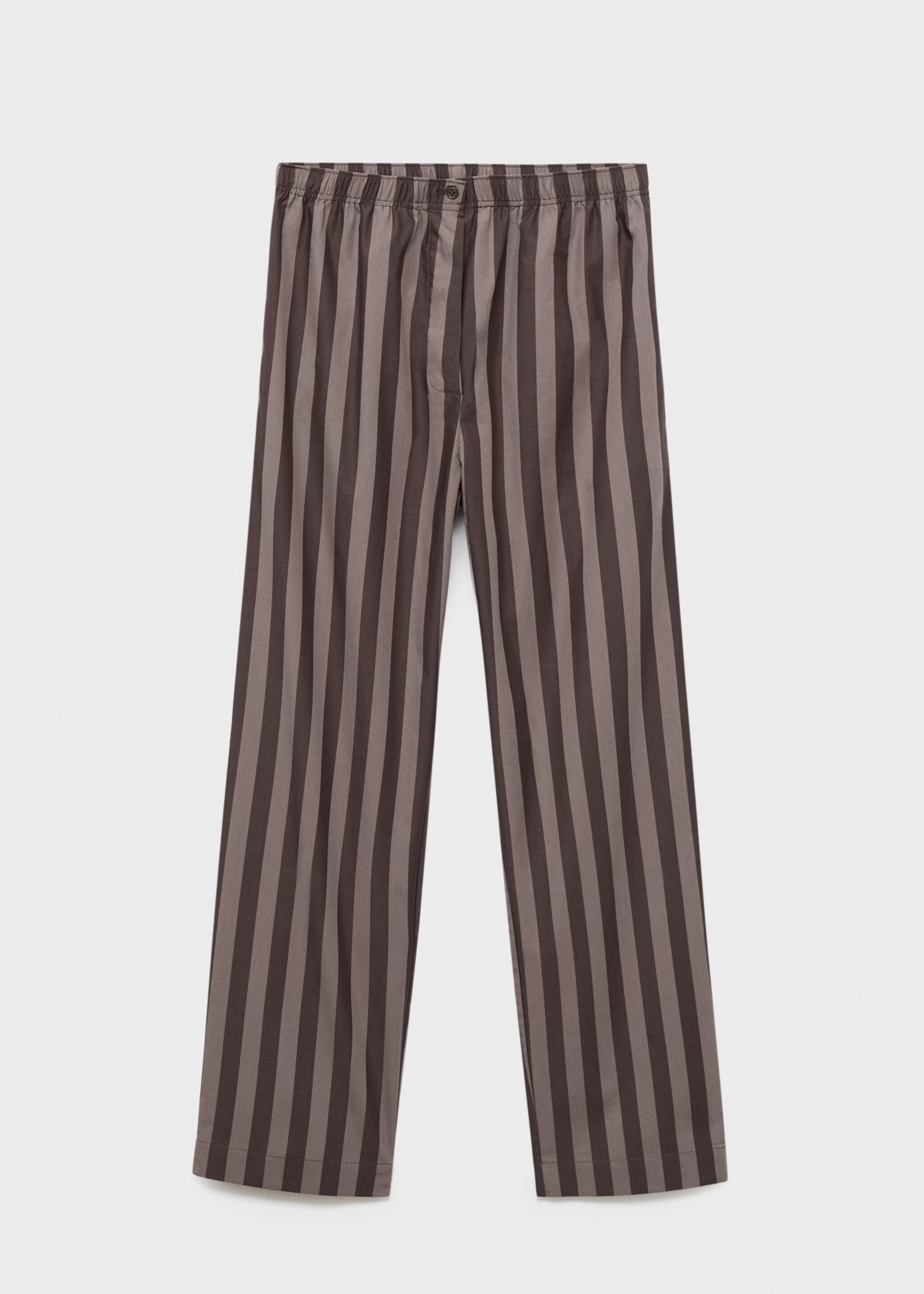 Woven striped pyjama trousers - Article without model, Brown. Ref: 17014113-00.