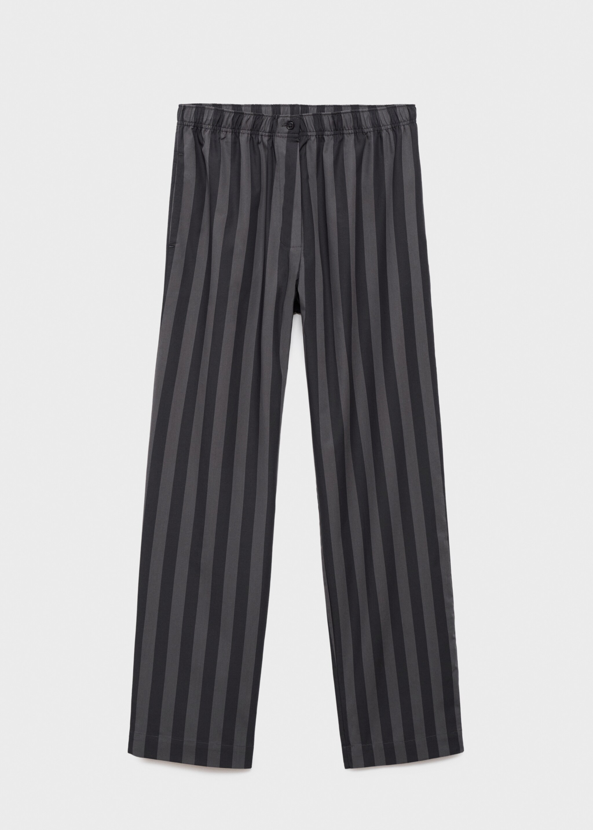 Woven striped pyjama trousers - Article without model, Grey. Ref: 17014113-00.