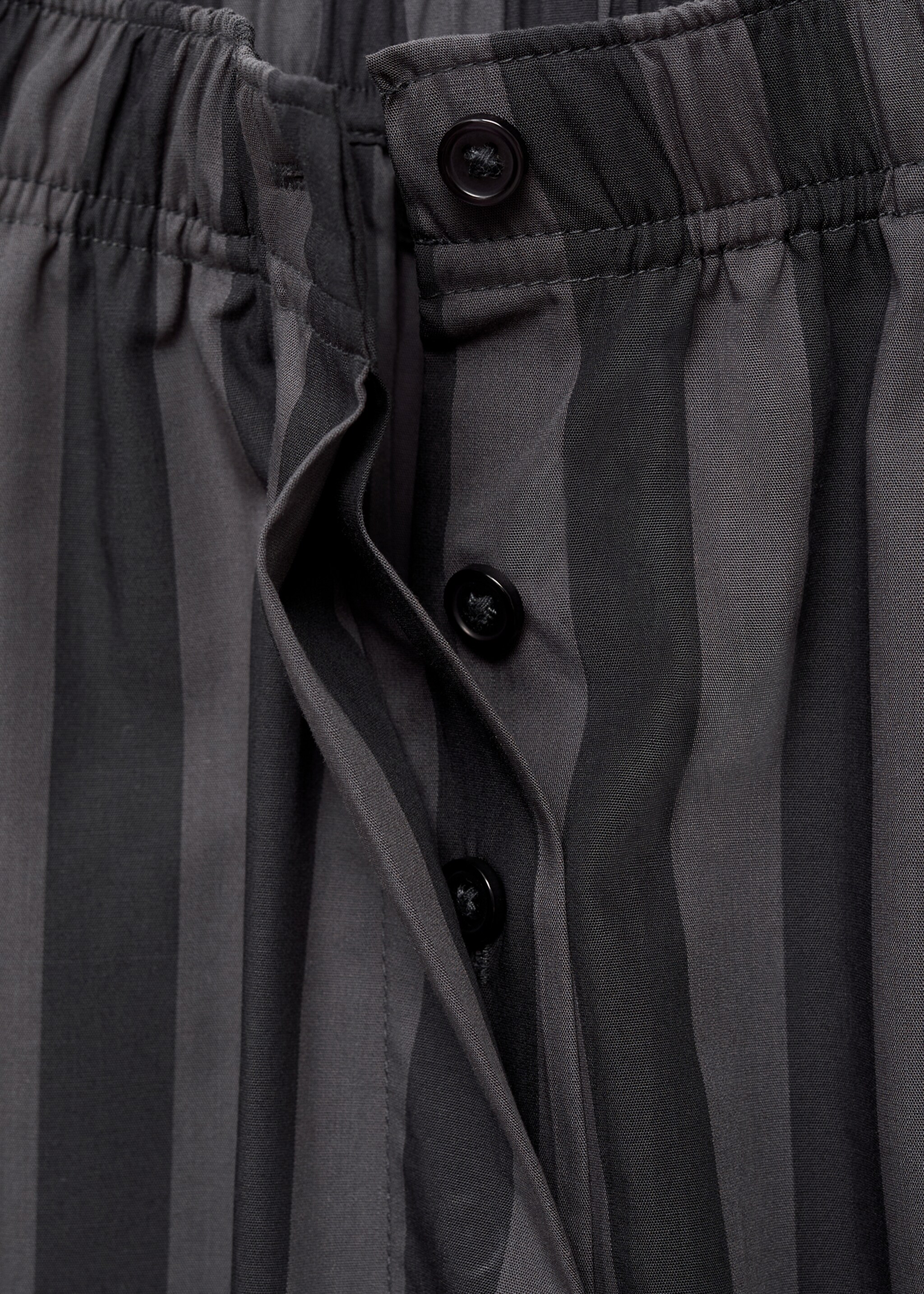 Woven striped pyjama trousers - Details of the article 8, Grey. Ref: 17014113-00.