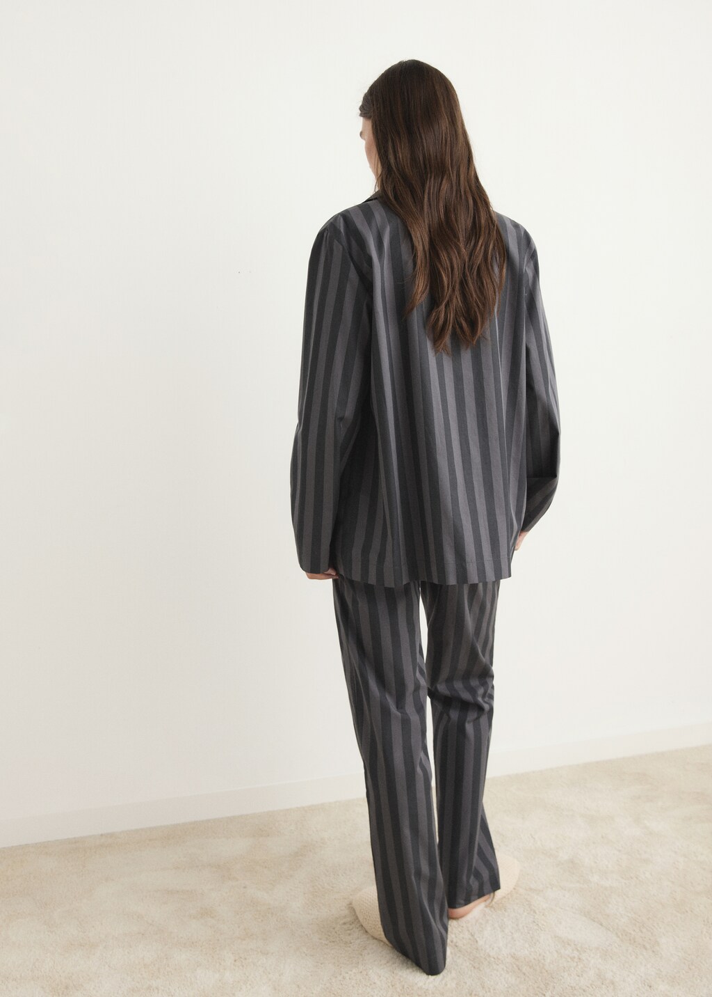 Woven striped pajama pants - image 3