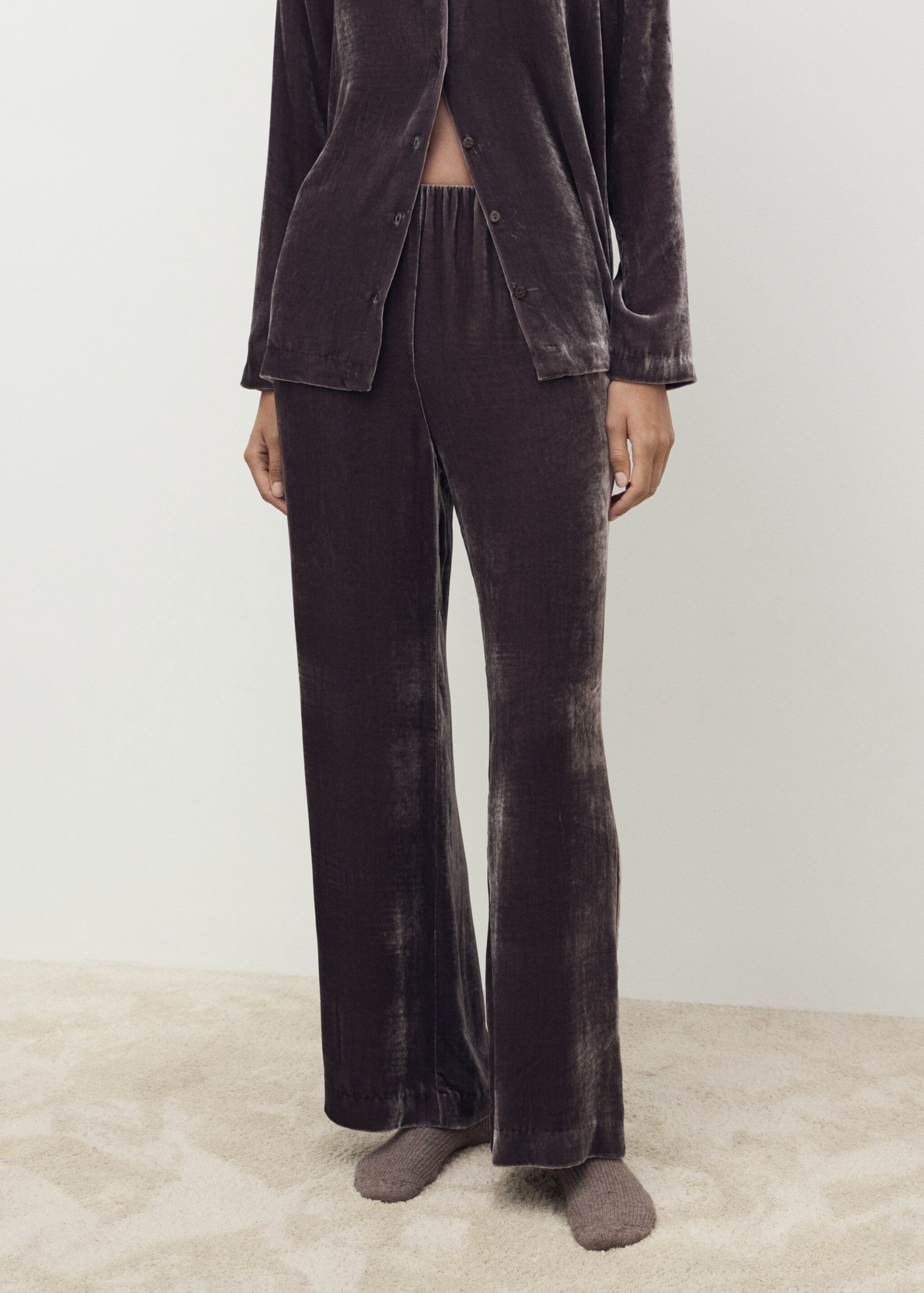 Pantalon velours soie - Plan moyen