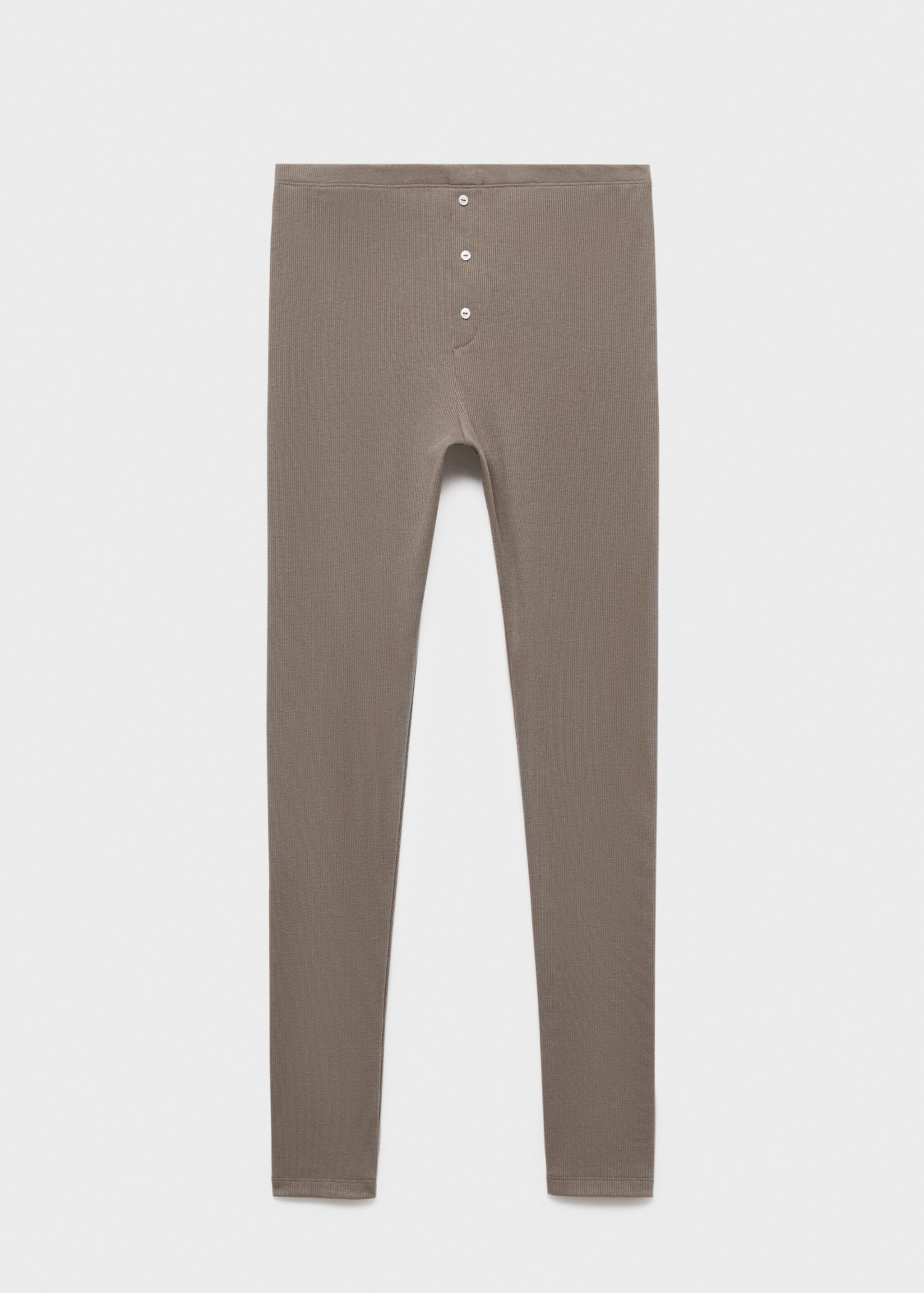 Pantalon maille côtelée long - Article sans modèle, Marron moyen. Ref: 17014115-00.