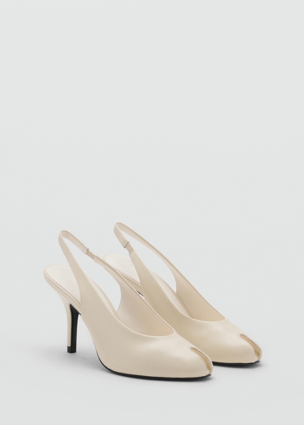 Leather peep-toe high-heeled shoes - image 2
