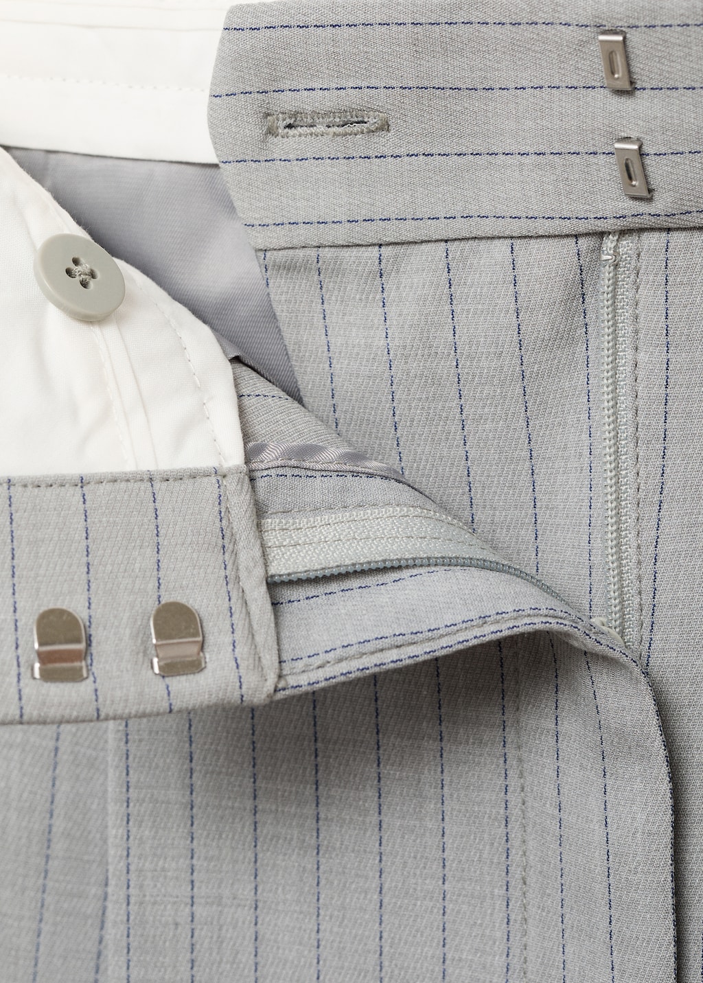 Pinstripe suit trousers